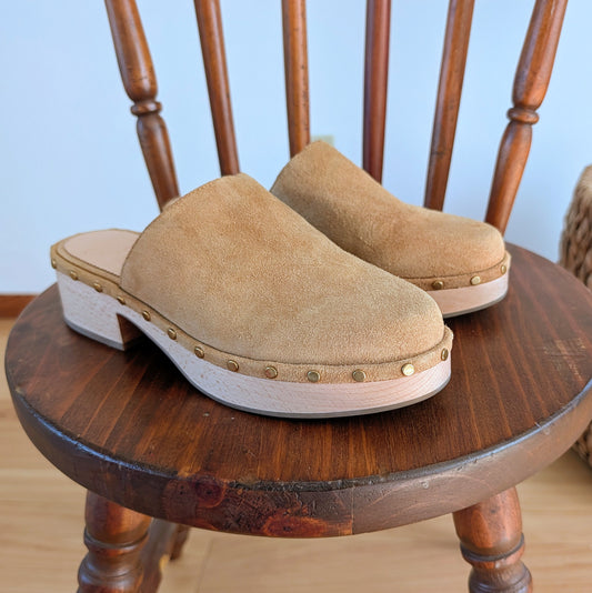 J.Crew Suede Leather Clogs - 7