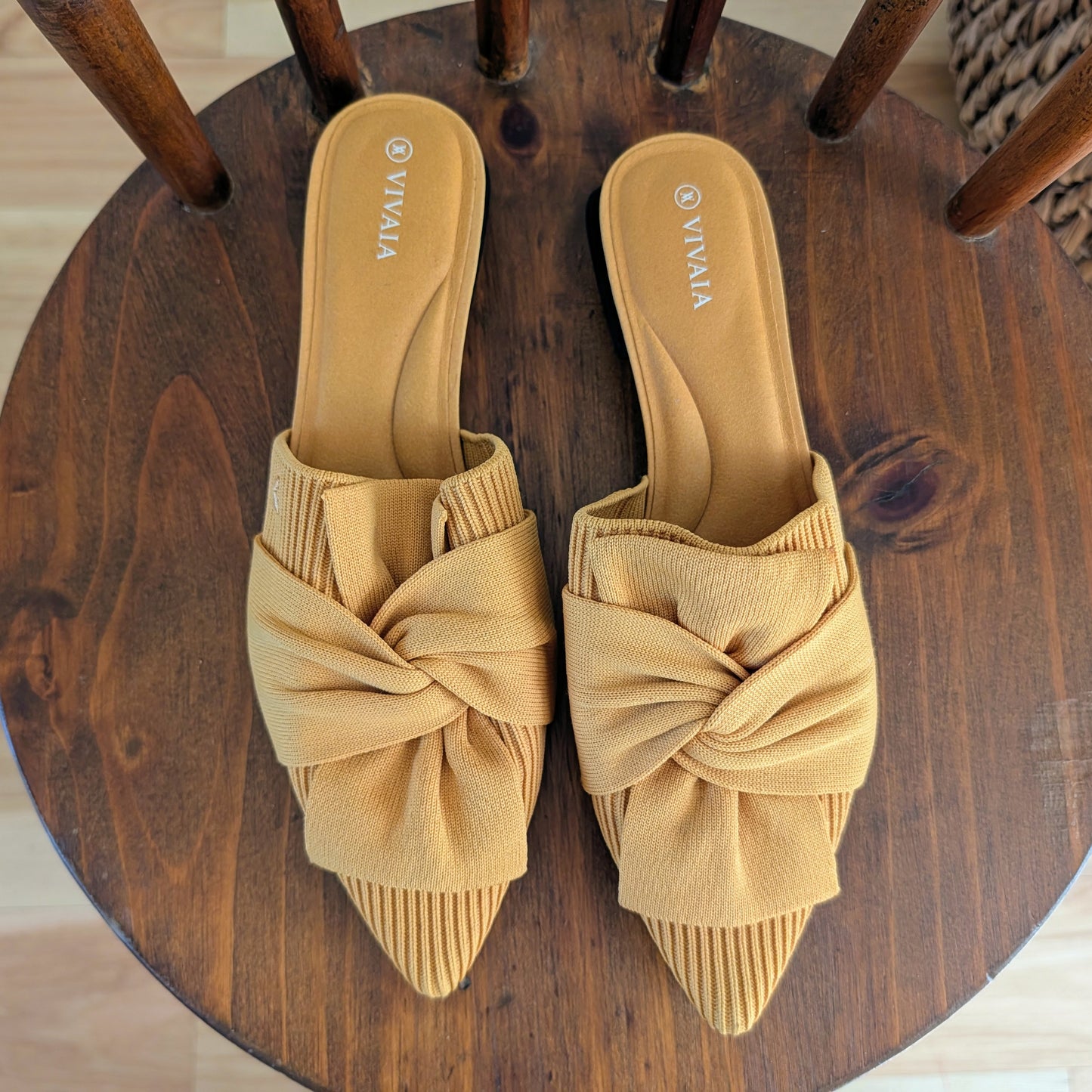 VIVAIA Pointed Toe Knot Comfortable Shoes - 39/8