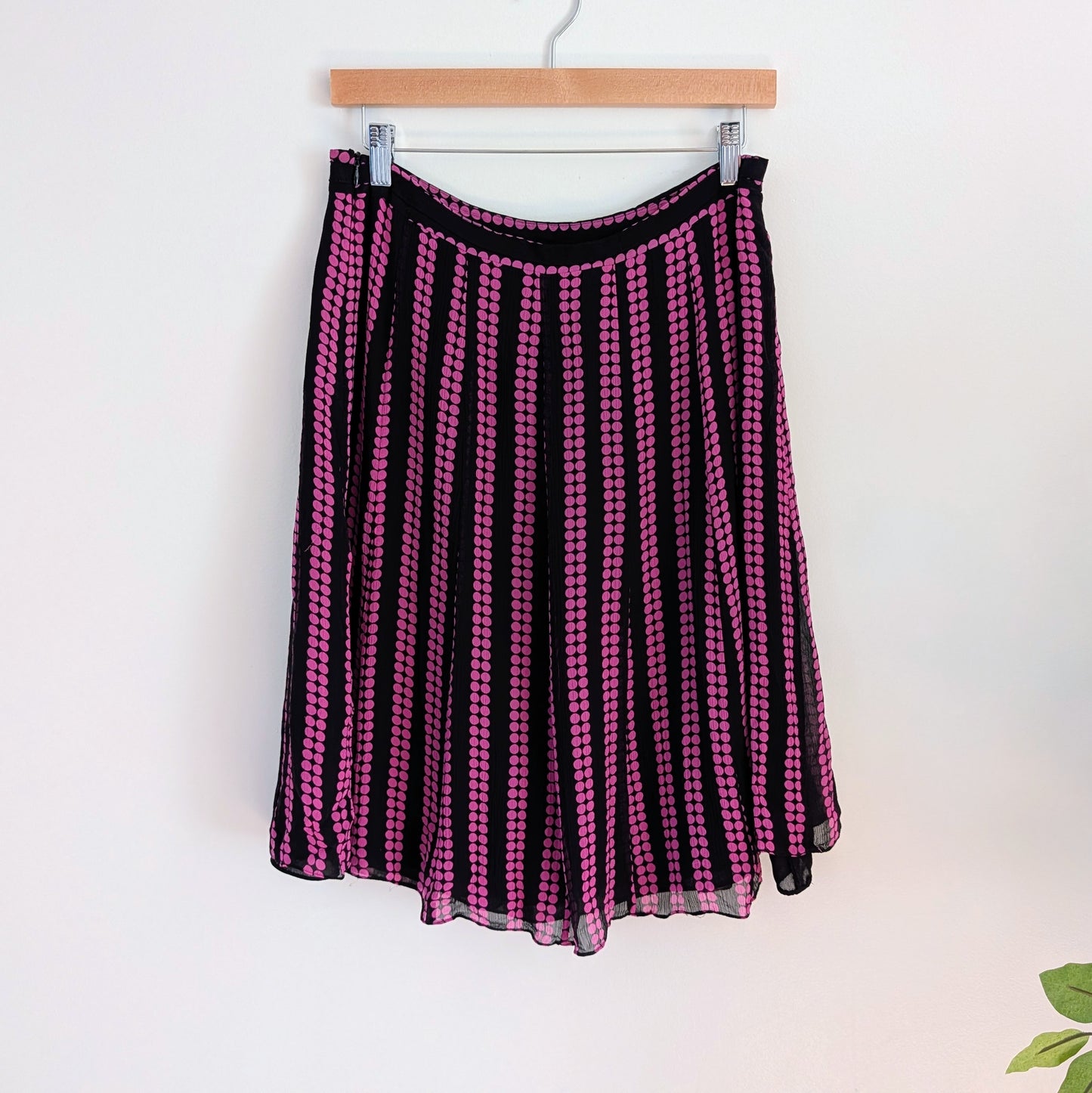 Vintage Silk Polkadot Skirt - 12