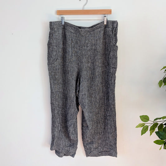 Liv Linen Crinkle Textured Pants - XXL