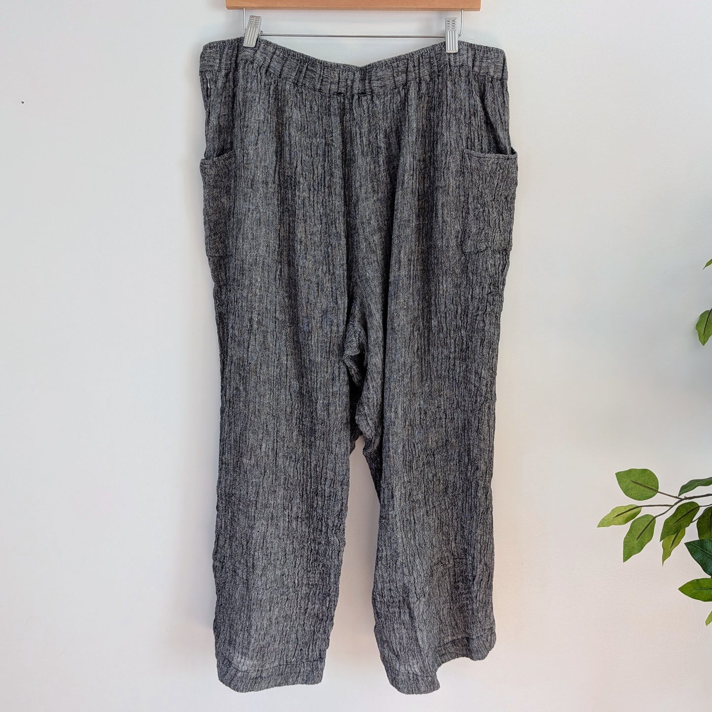 Liv Linen Crinkle Textured Pants - XXL