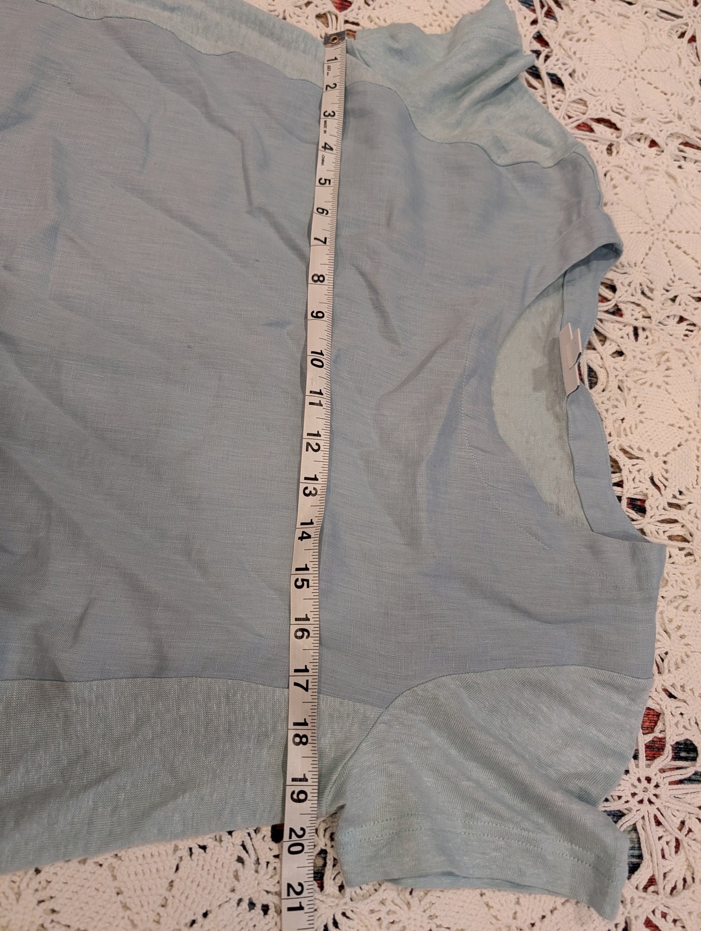 J Jill Love Linen Tee Shirt Top- S
