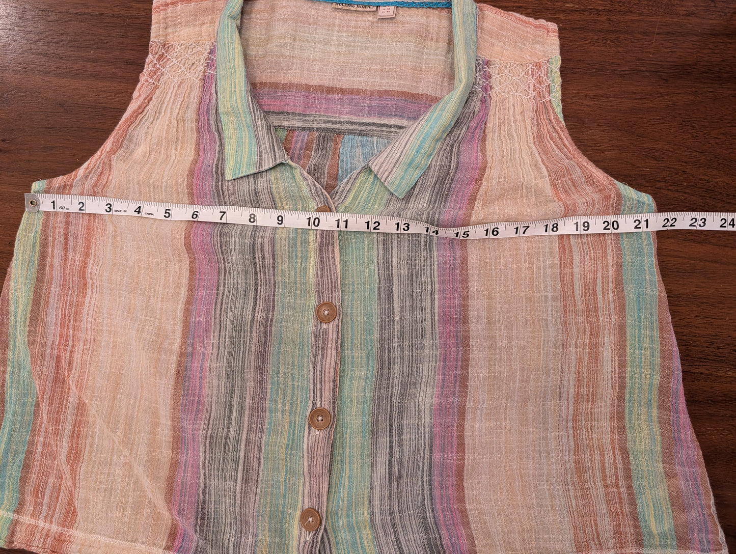 Anthropologie Cotton Colorful Striped Top - M