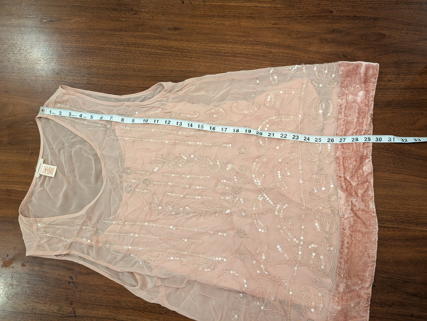 Sundance Beaded Romantic Top Shirt- L