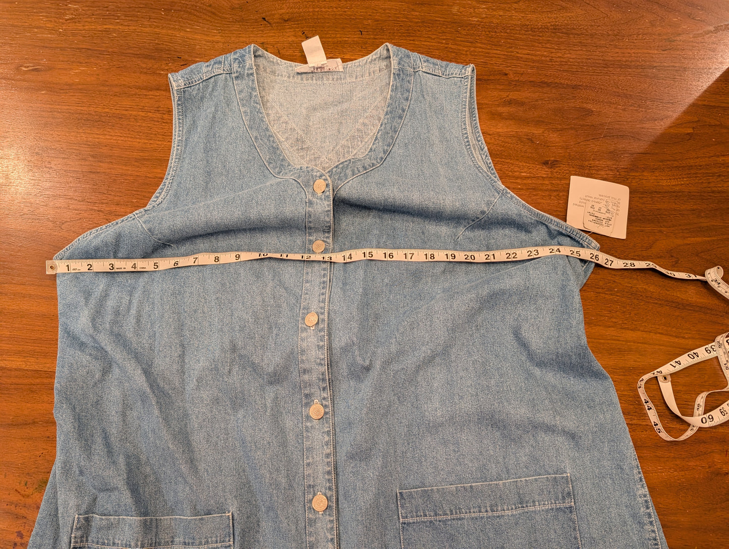 NWT Cotton Chambray Denim Dress - 3X