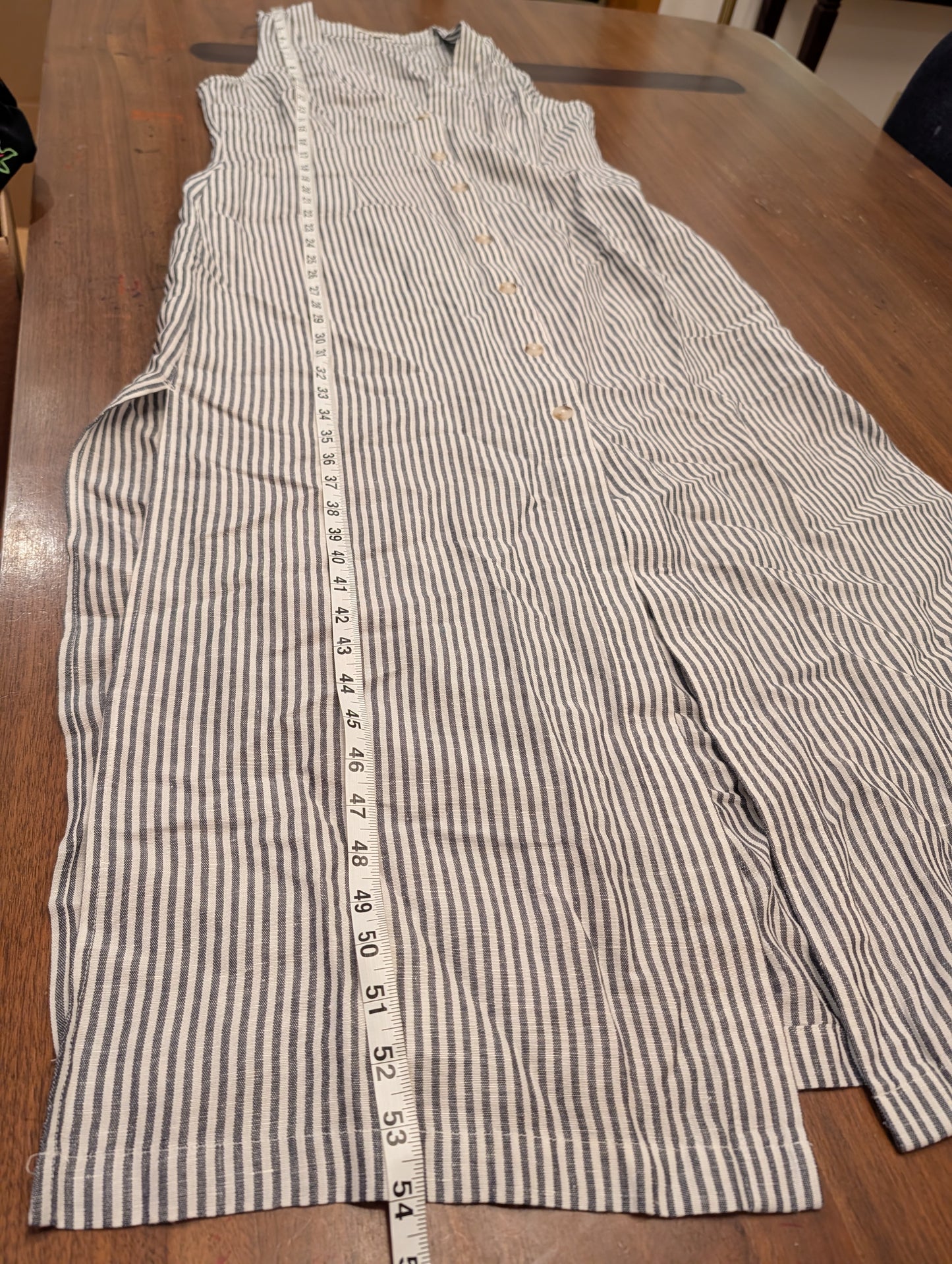 Onia Linen Blend Striped Maxi Dress - XL