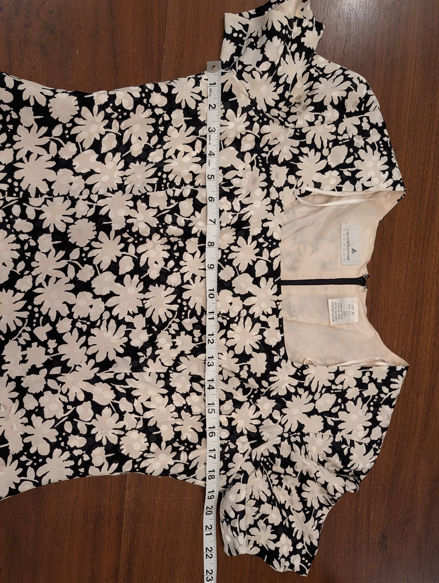 Vintage Silk Floral Dress - 10/M