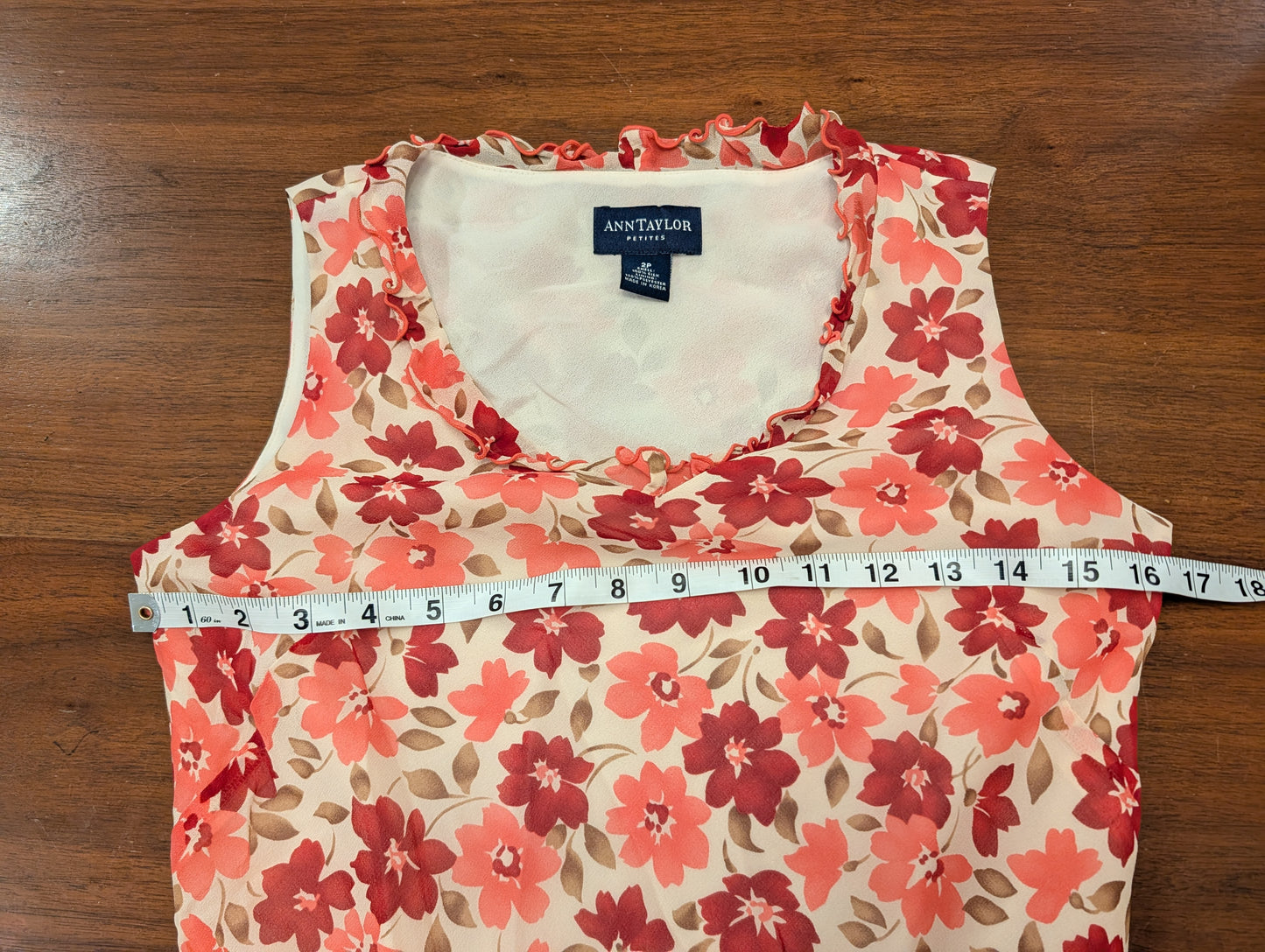 Vintage Ann Taylor Silk Floral Dress - 2P/XS