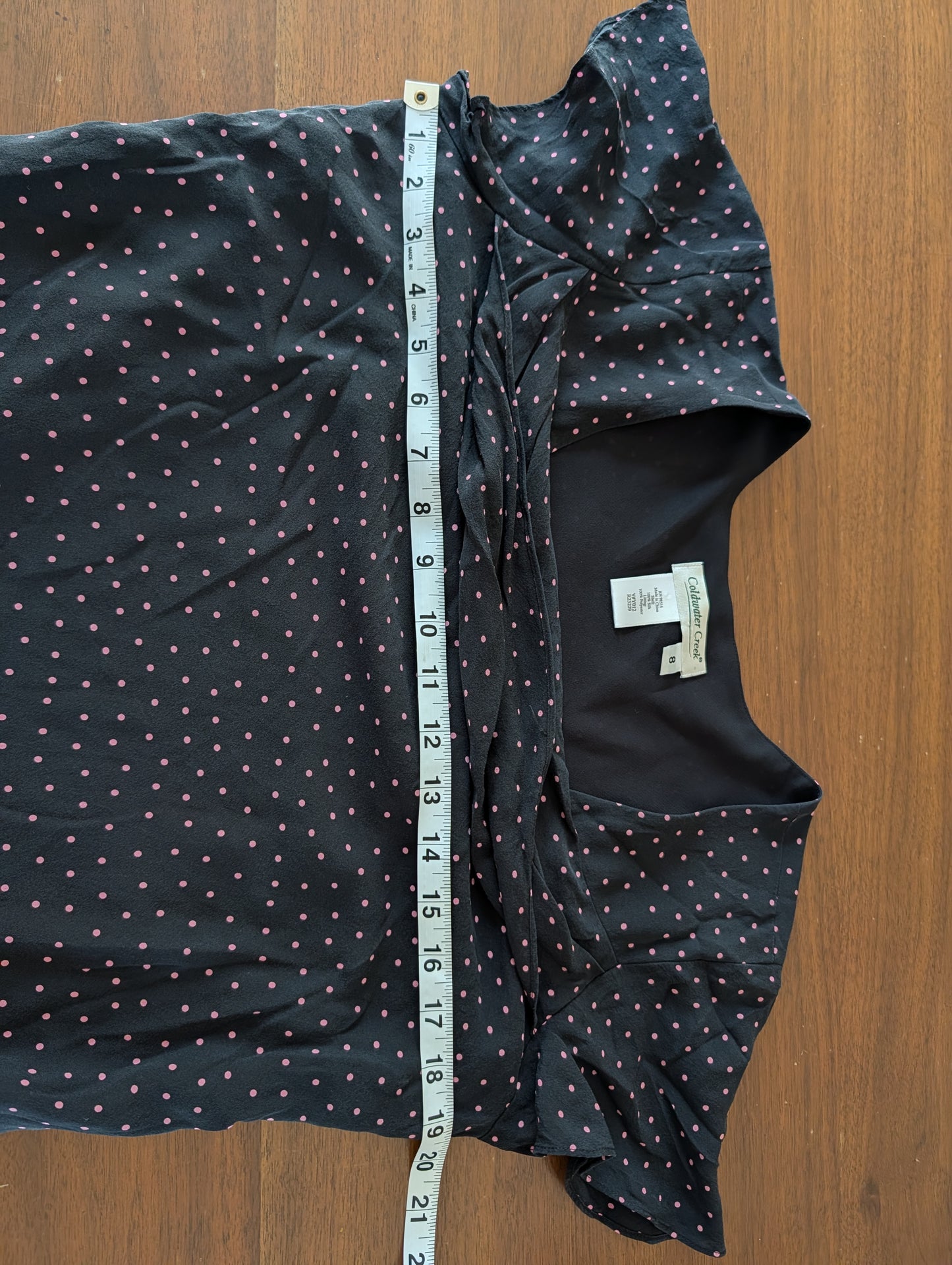 Coldwater Creek Silk Polkadot Dress - 8/M