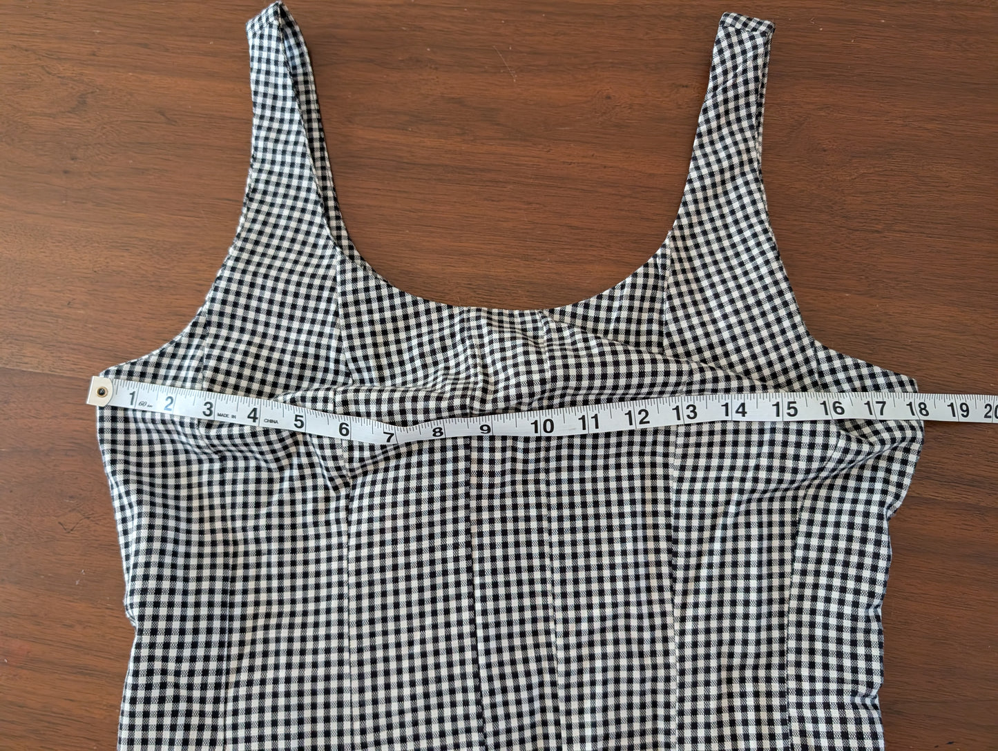 Gingham Plaid Midi Dress -6/S