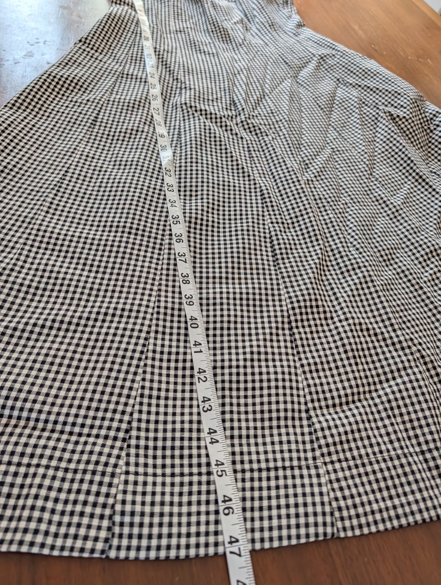 Gingham Plaid Midi Dress -6/S