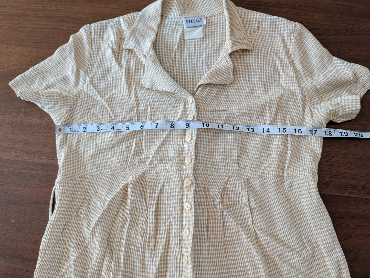 Vintage Gingham Plaid Romper - M