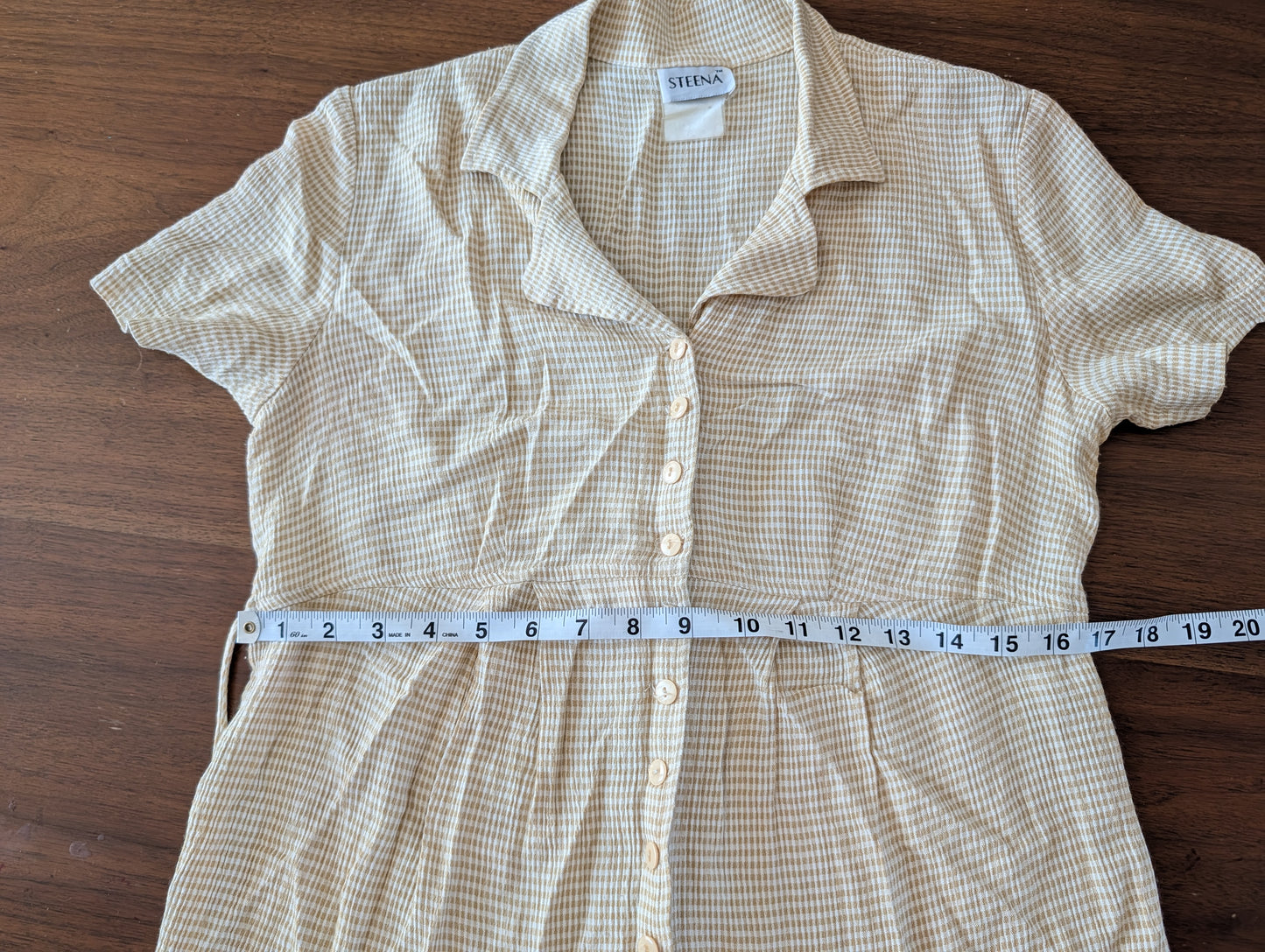Vintage Gingham Plaid Romper - M