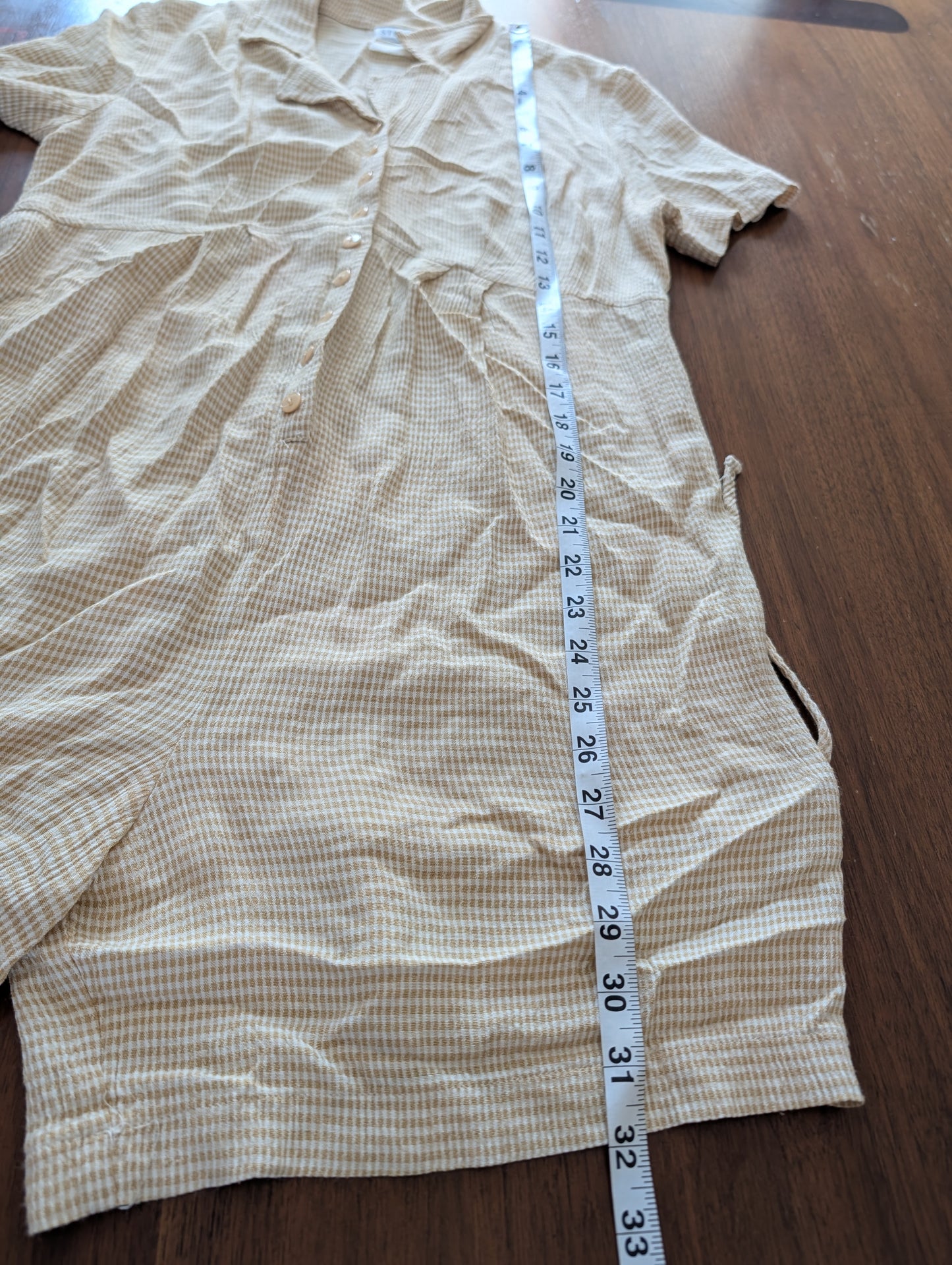 Vintage Gingham Plaid Romper - M