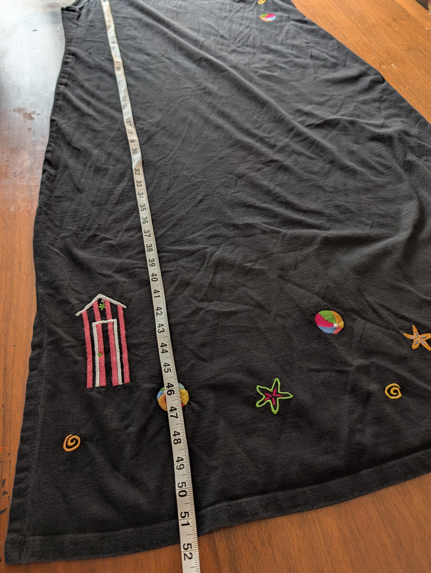 Embroidered Beach Maxi Dress - XL