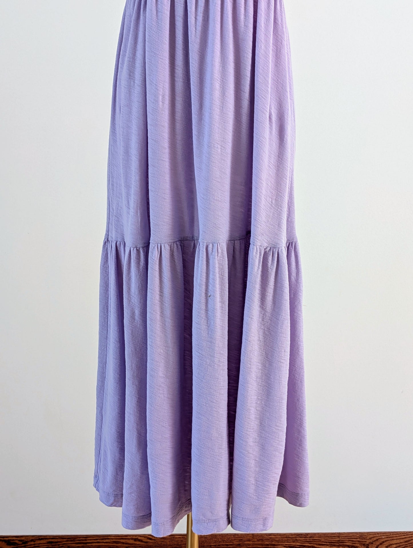 Nation LTD Lavender Pima Cotton Ruffle Tiered Midi Dress - M