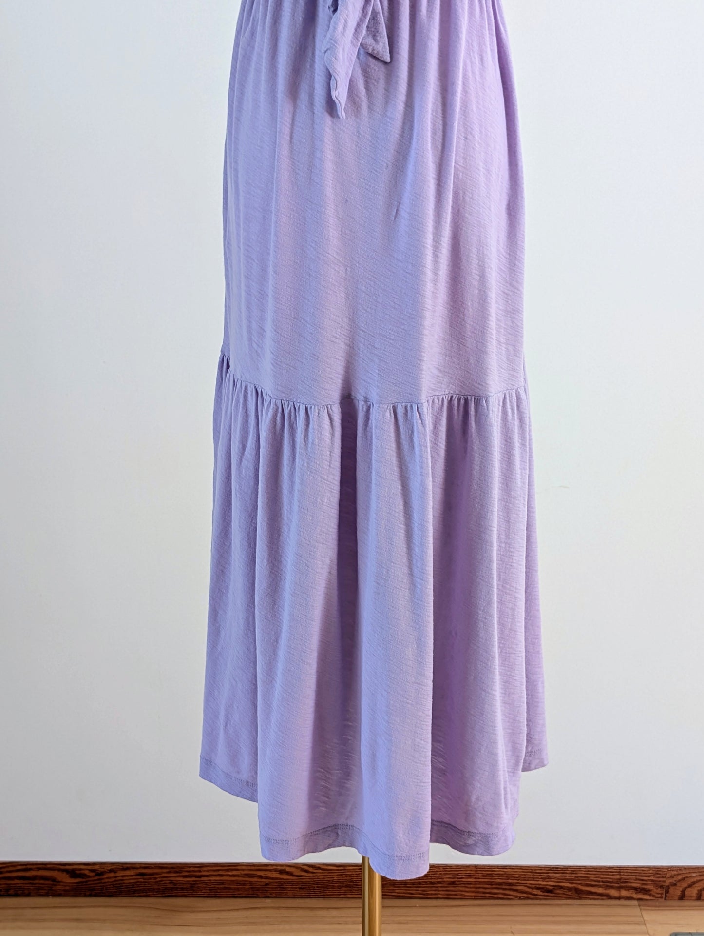 Nation LTD Lavender Pima Cotton Ruffle Tiered Midi Dress - M
