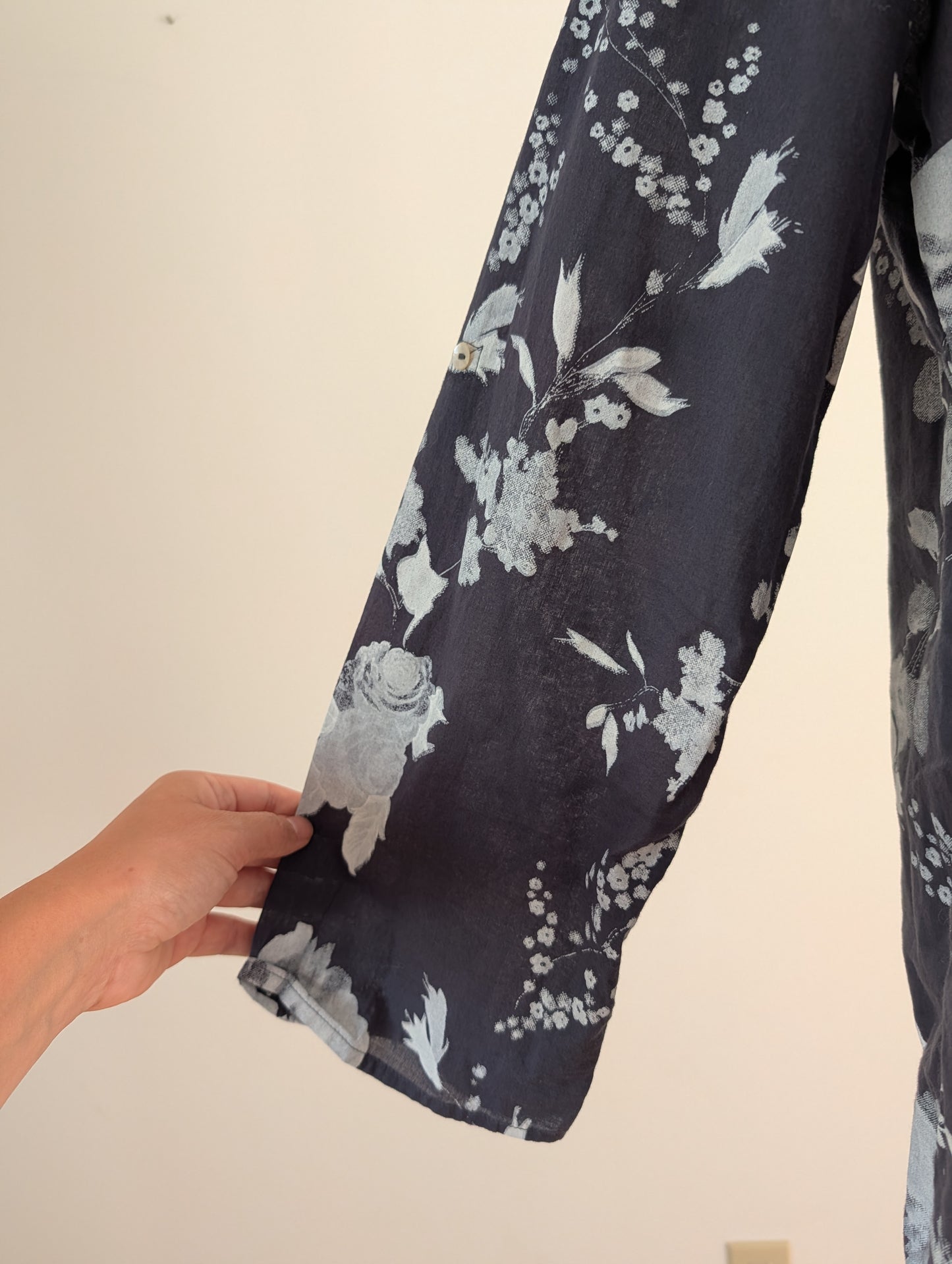 Soft Surroundings Cotton Floral Pintuck Tunic – M
