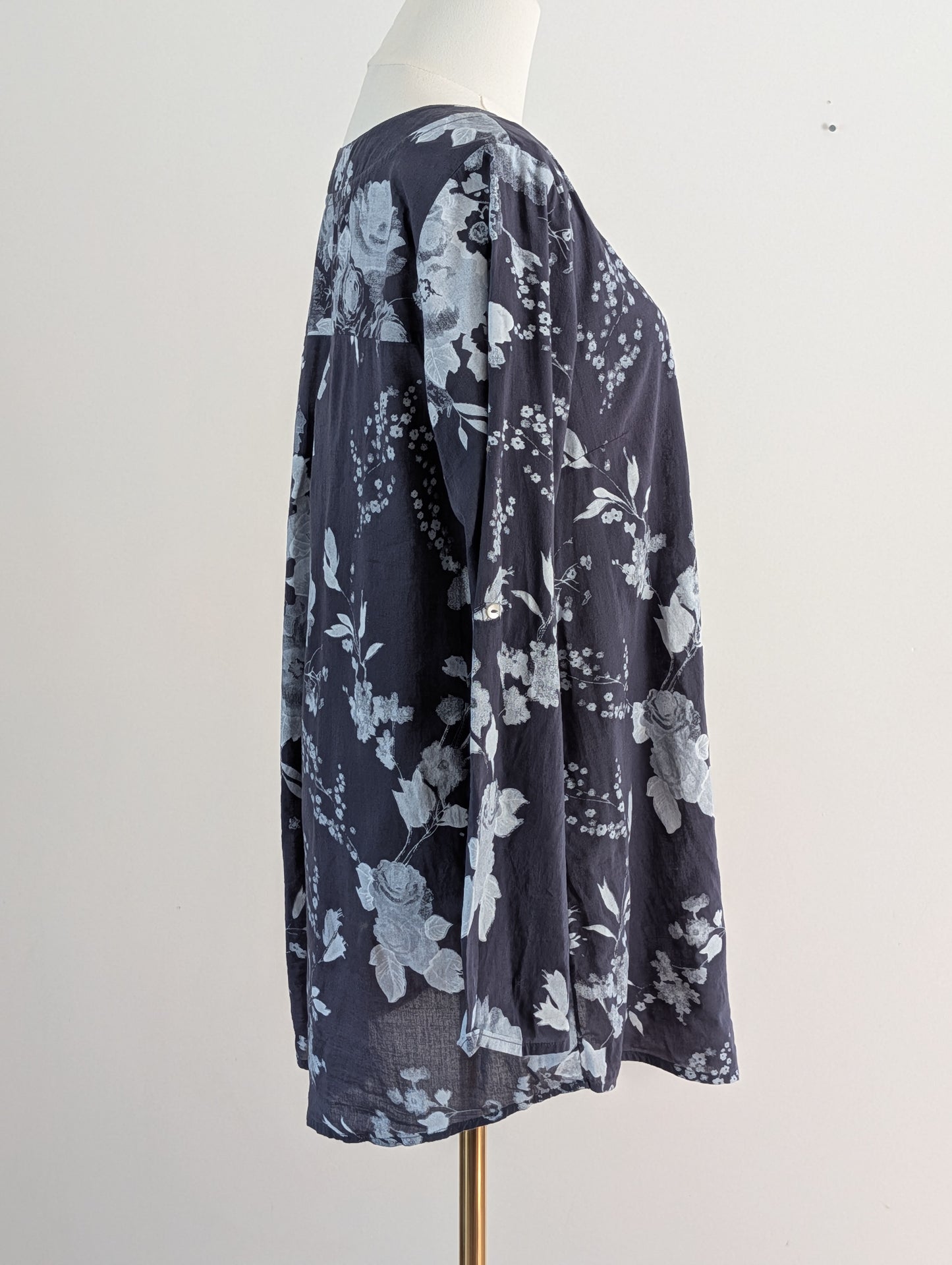 Soft Surroundings Cotton Floral Pintuck Tunic – M