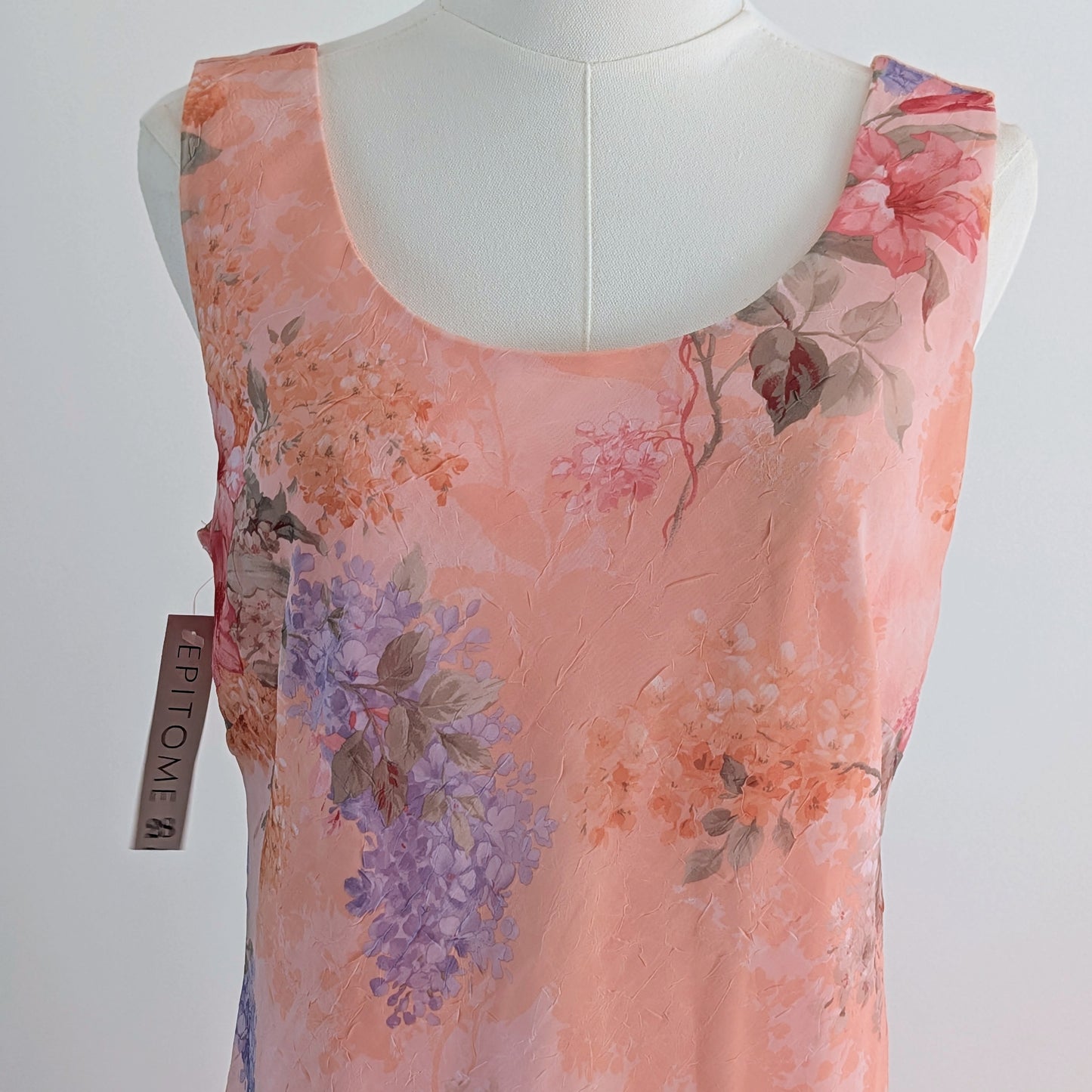 NWT Vintage Karin Stevens Floral Midi Dress - 10