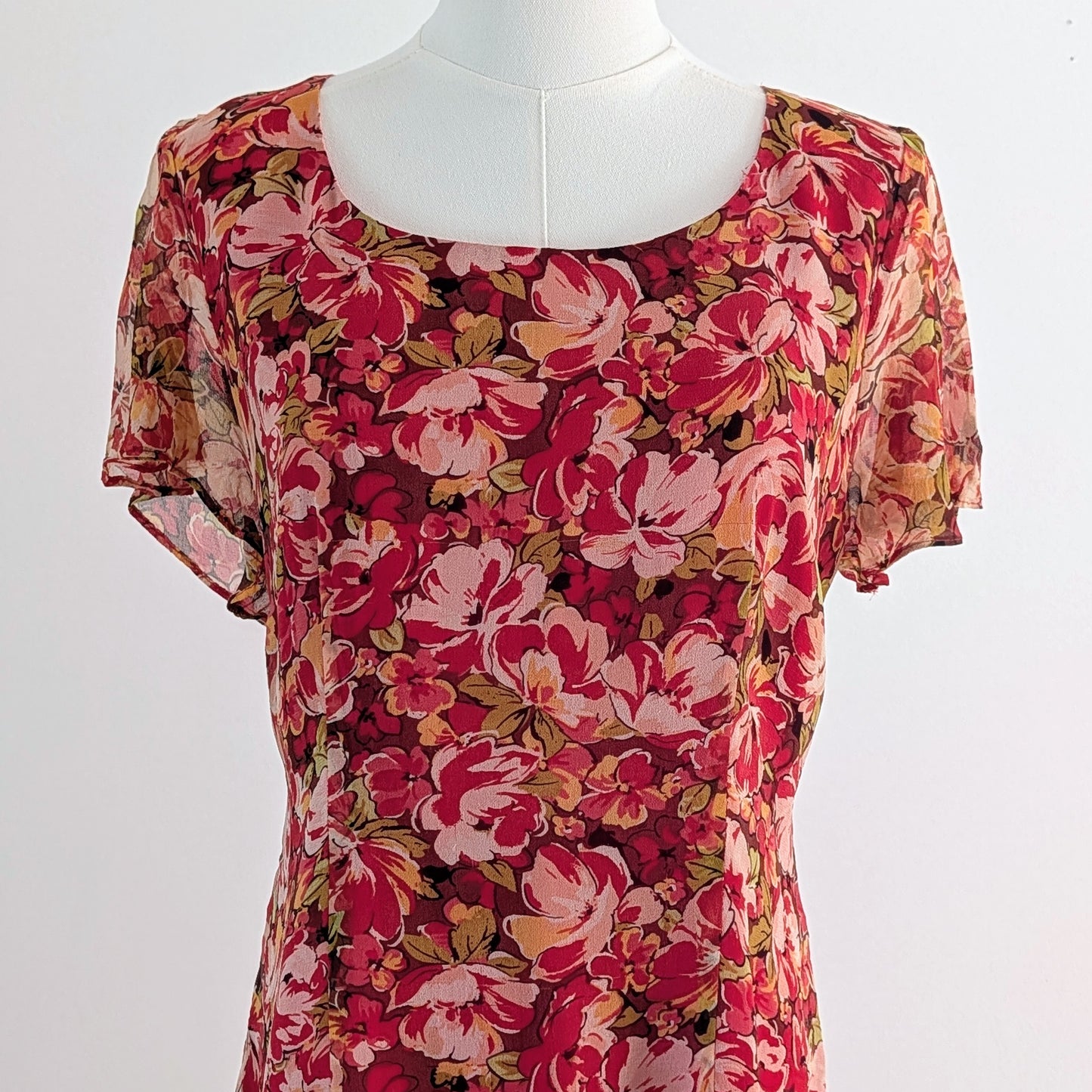 Vintage Coldwater Creek 100% Silk Floral Dress - 12