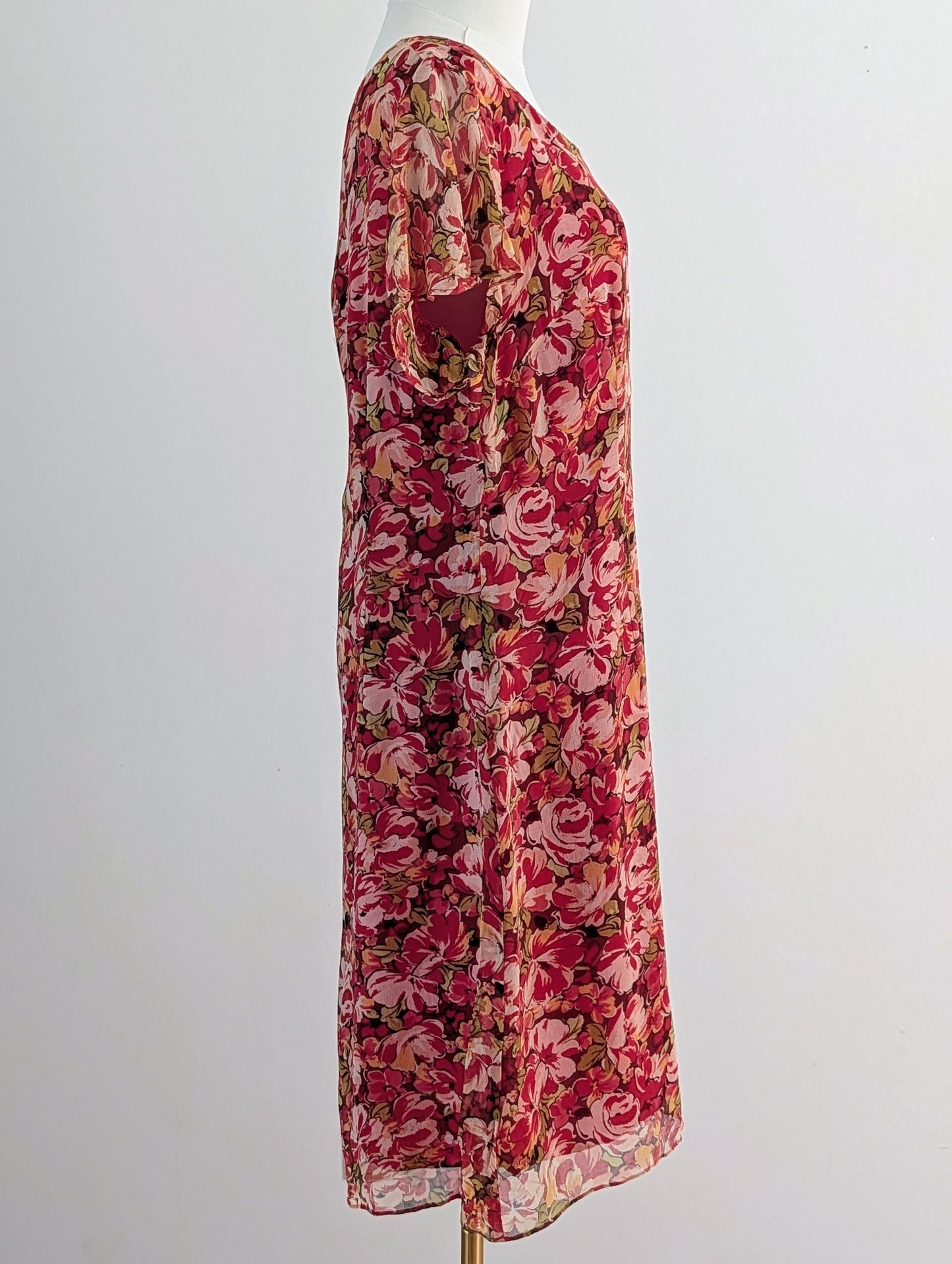 Vintage Coldwater Creek 100% Silk Floral Dress - 12