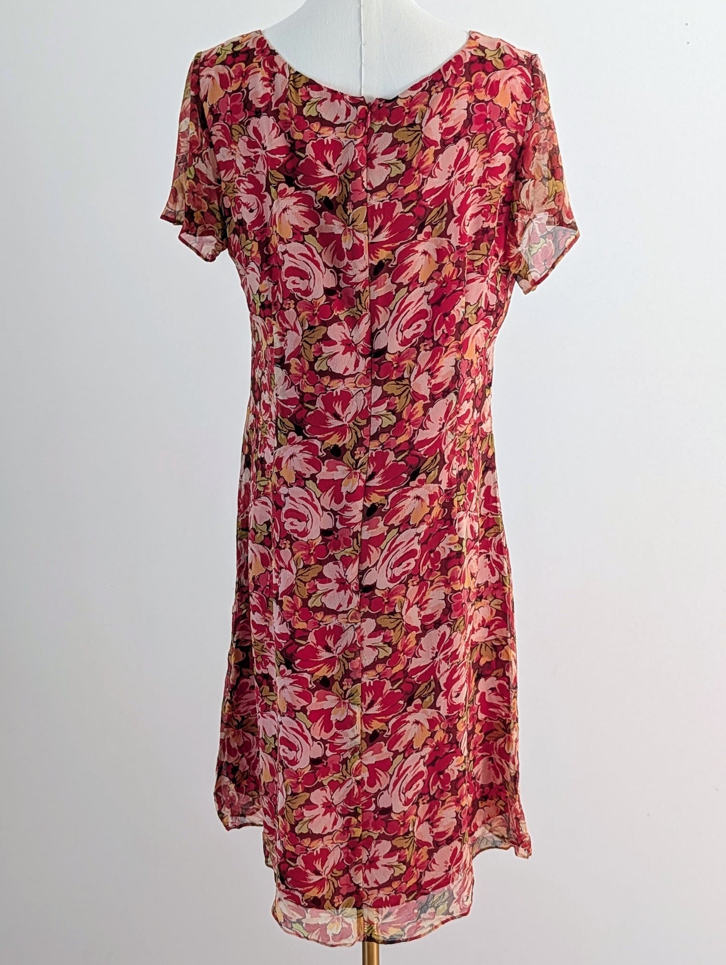 Vintage Coldwater Creek 100% Silk Floral Dress - 12