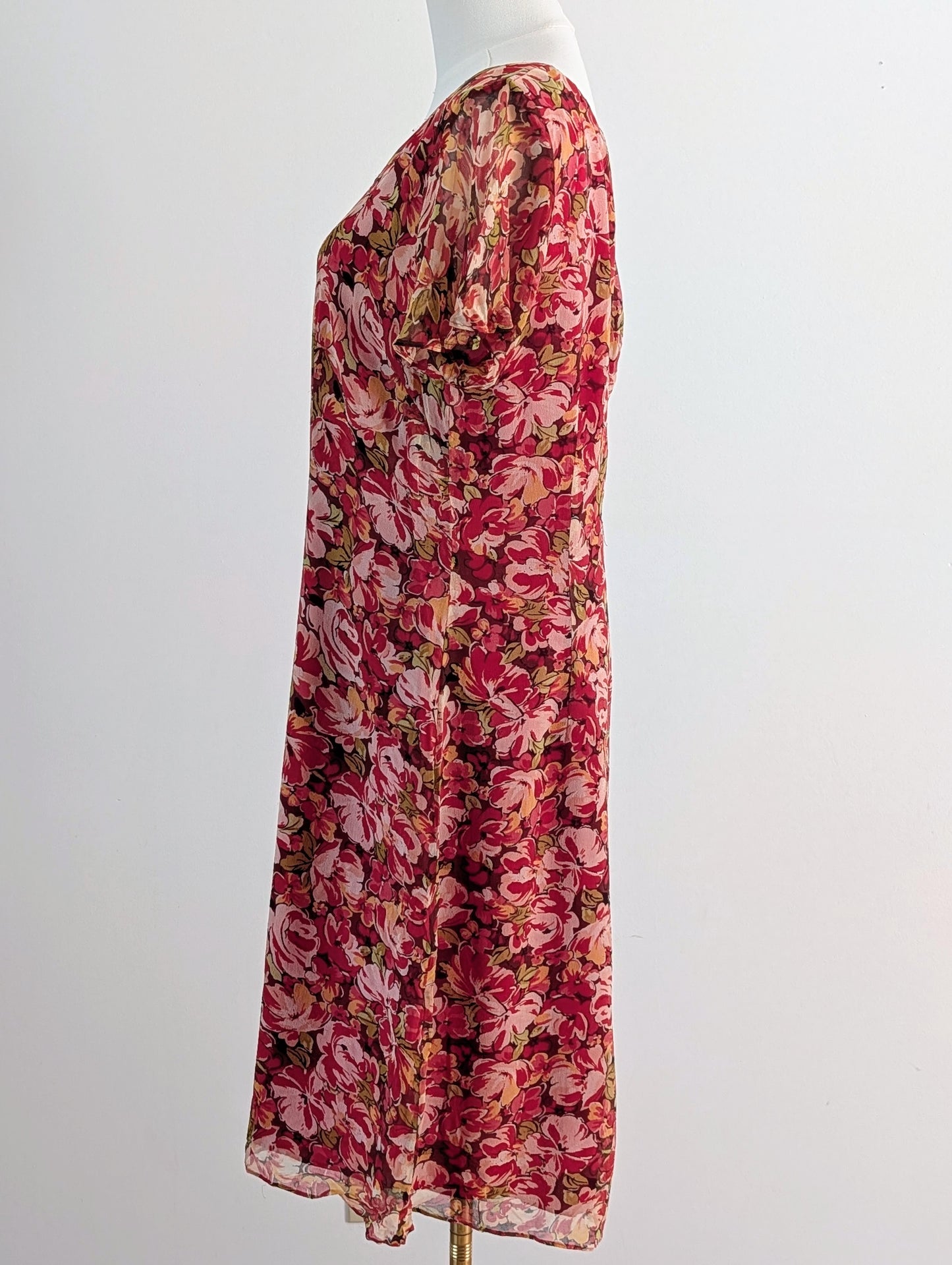 Vintage Coldwater Creek 100% Silk Floral Dress - 12