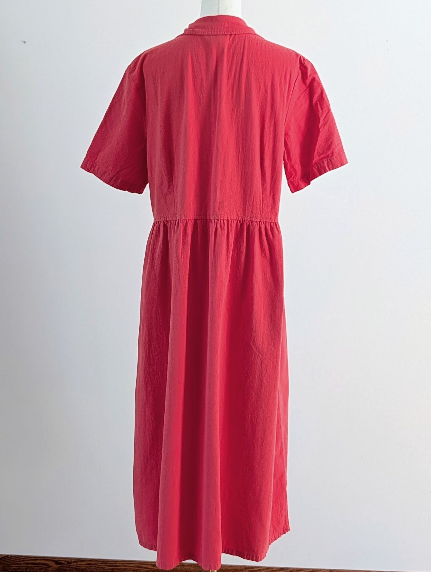Appleseed’s Cotton Button-Front Midi Shirt Dress – L