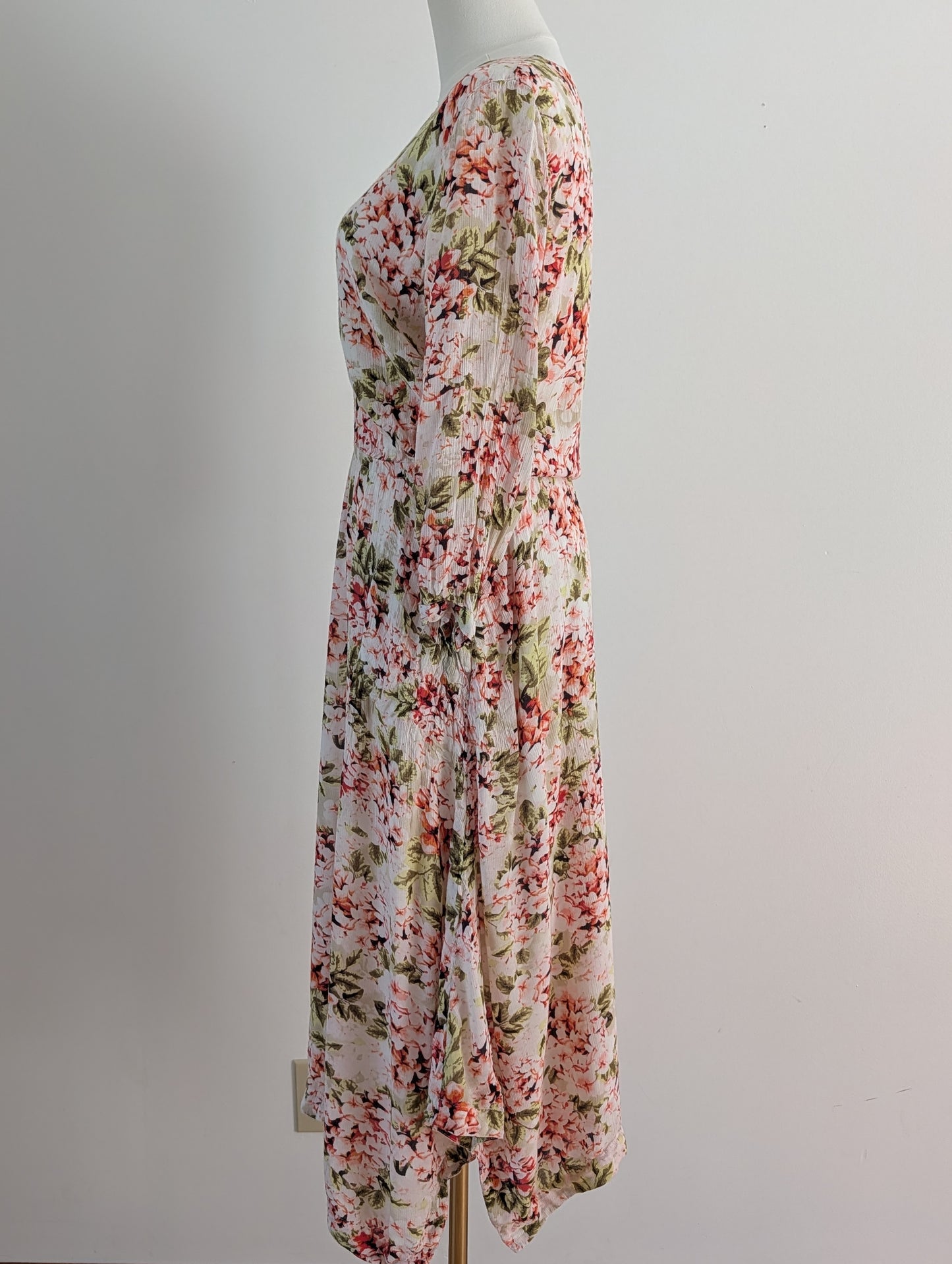 J.Jill Floral Button Front Midi Dress – S