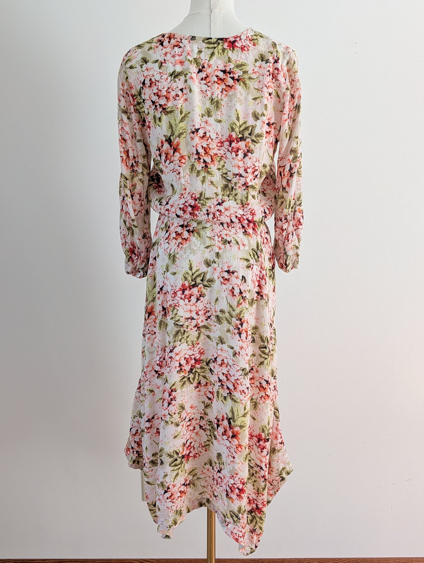 J.Jill Floral Button Front Midi Dress – S