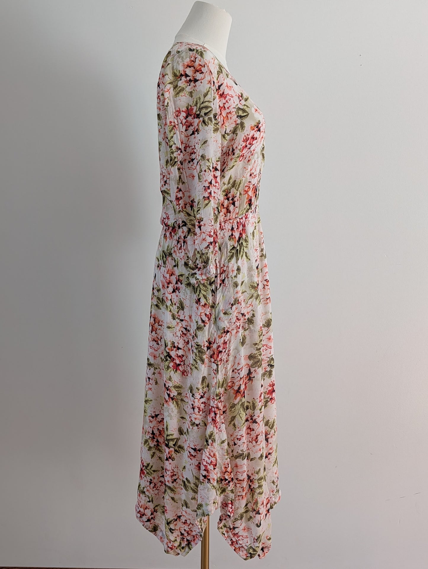 J.Jill Floral Button Front Midi Dress – S
