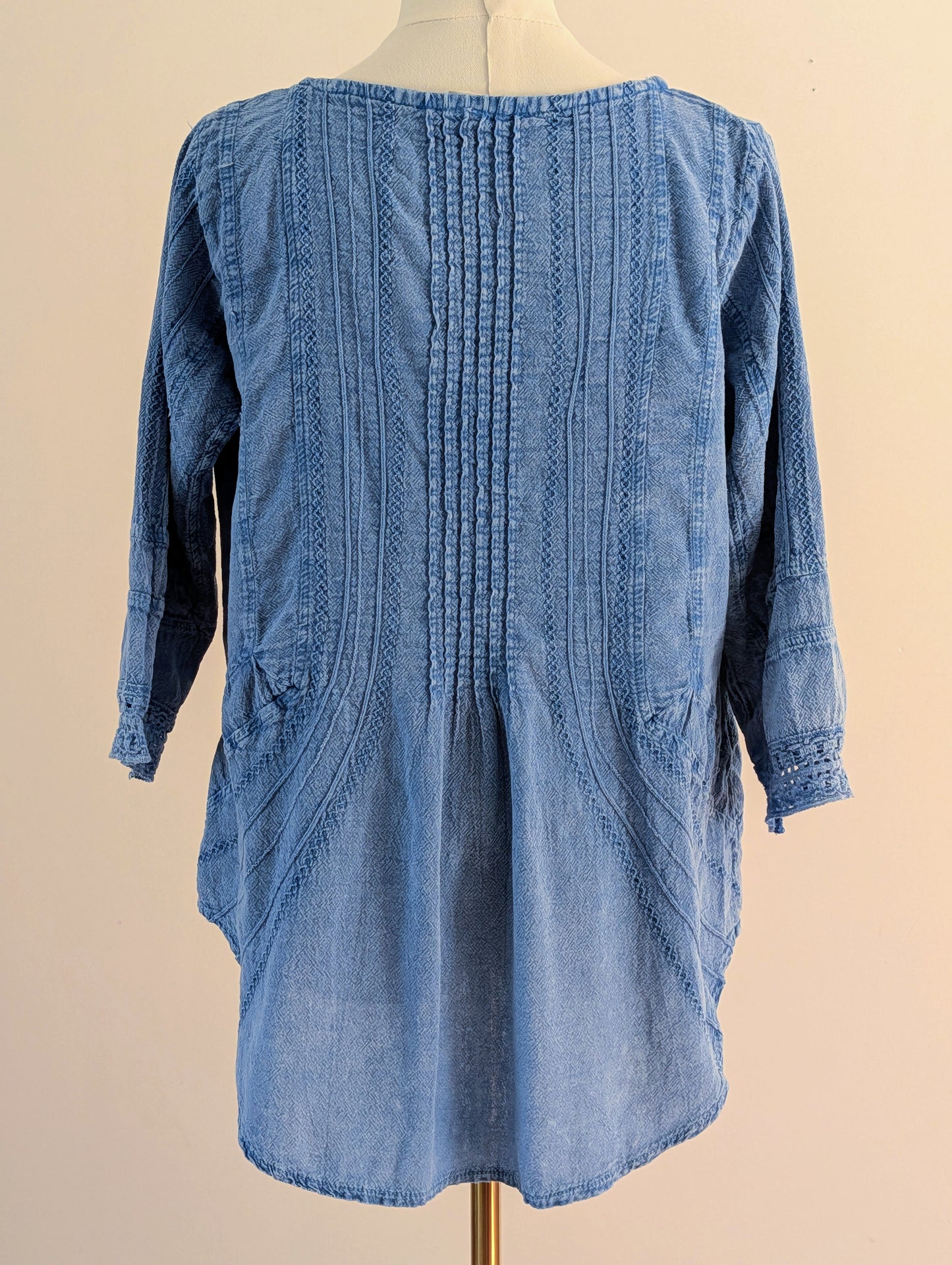Karin Collection Cotton Crochet Embroidered Top – M