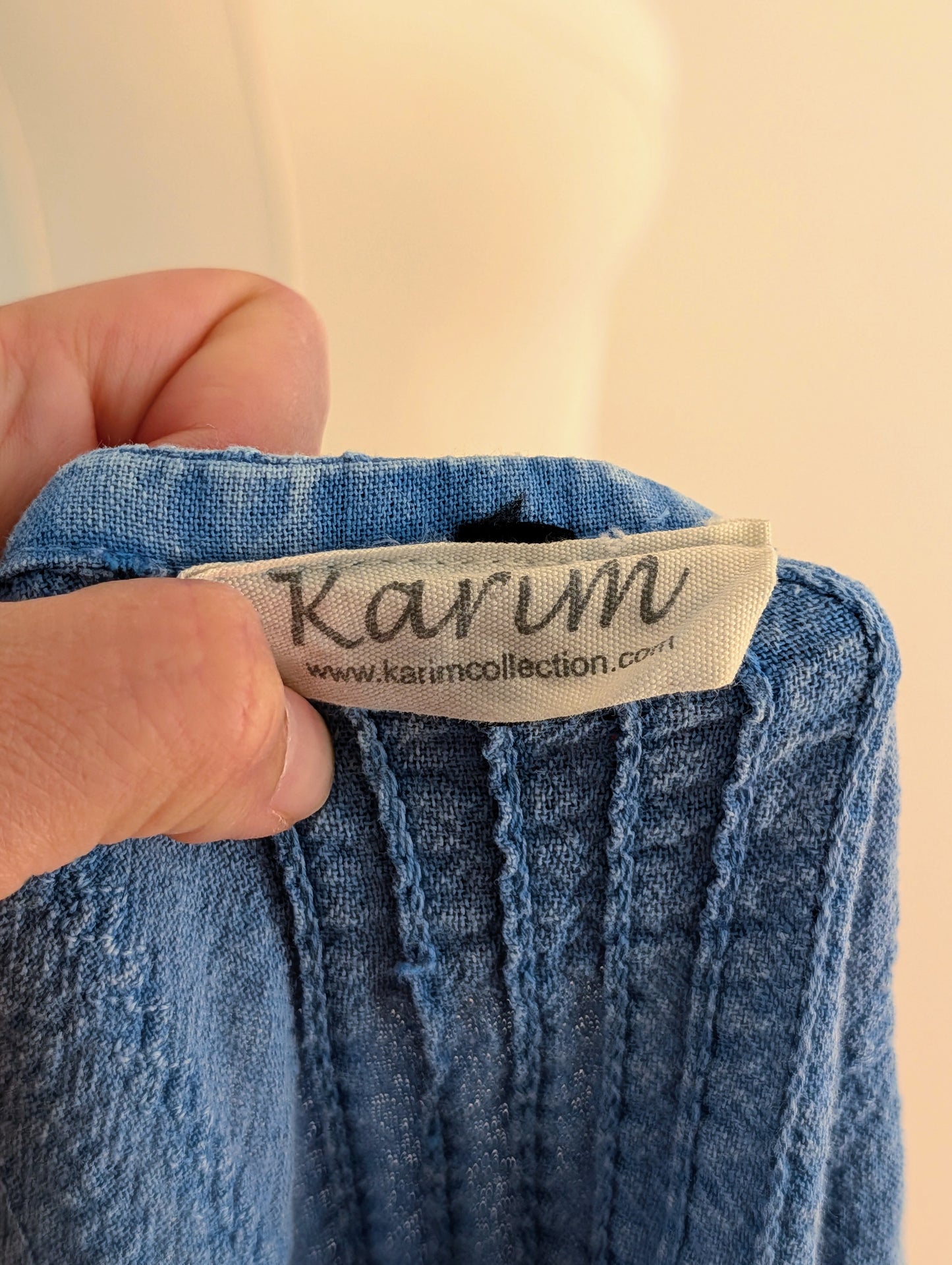 Karin Collection Cotton Crochet Embroidered Top – M