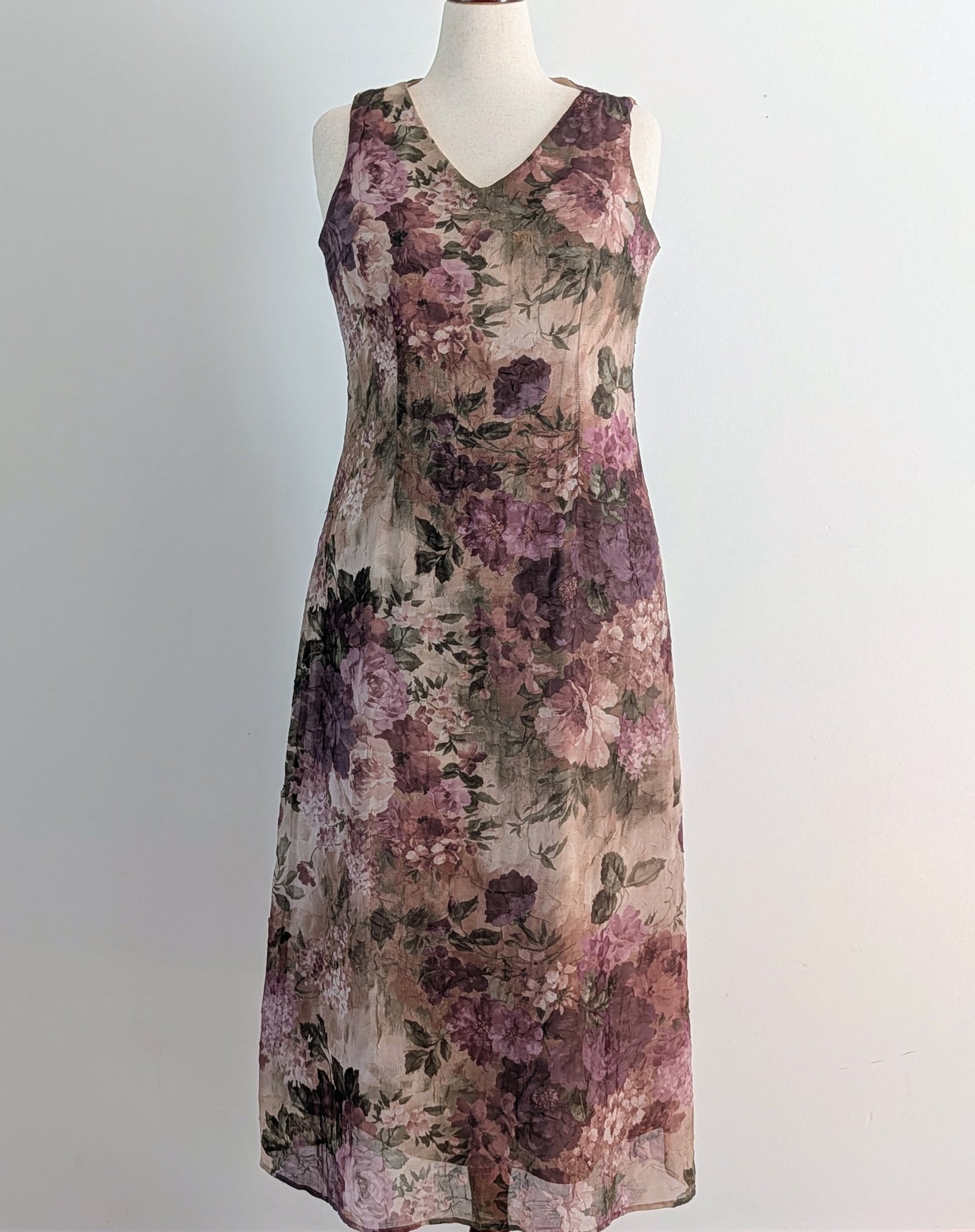 Vintage Dress Barn Floral Sheath Midi Dress - 14