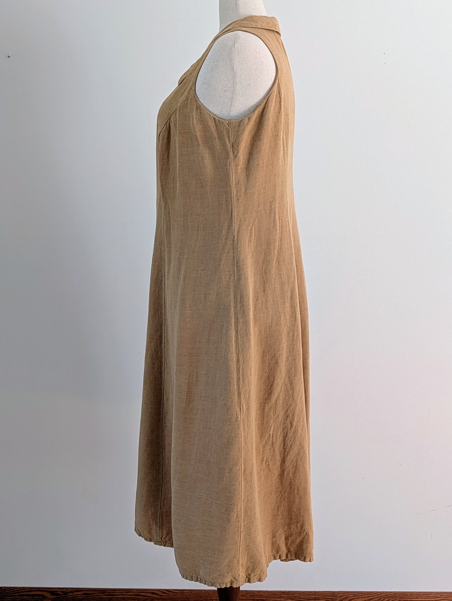 Vintage Lane Bryant Linen Button-Front Midi Dress - 16