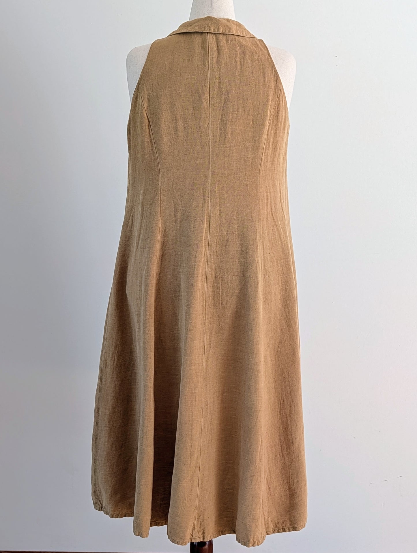 Vintage Lane Bryant Linen Button-Front Midi Dress - 16