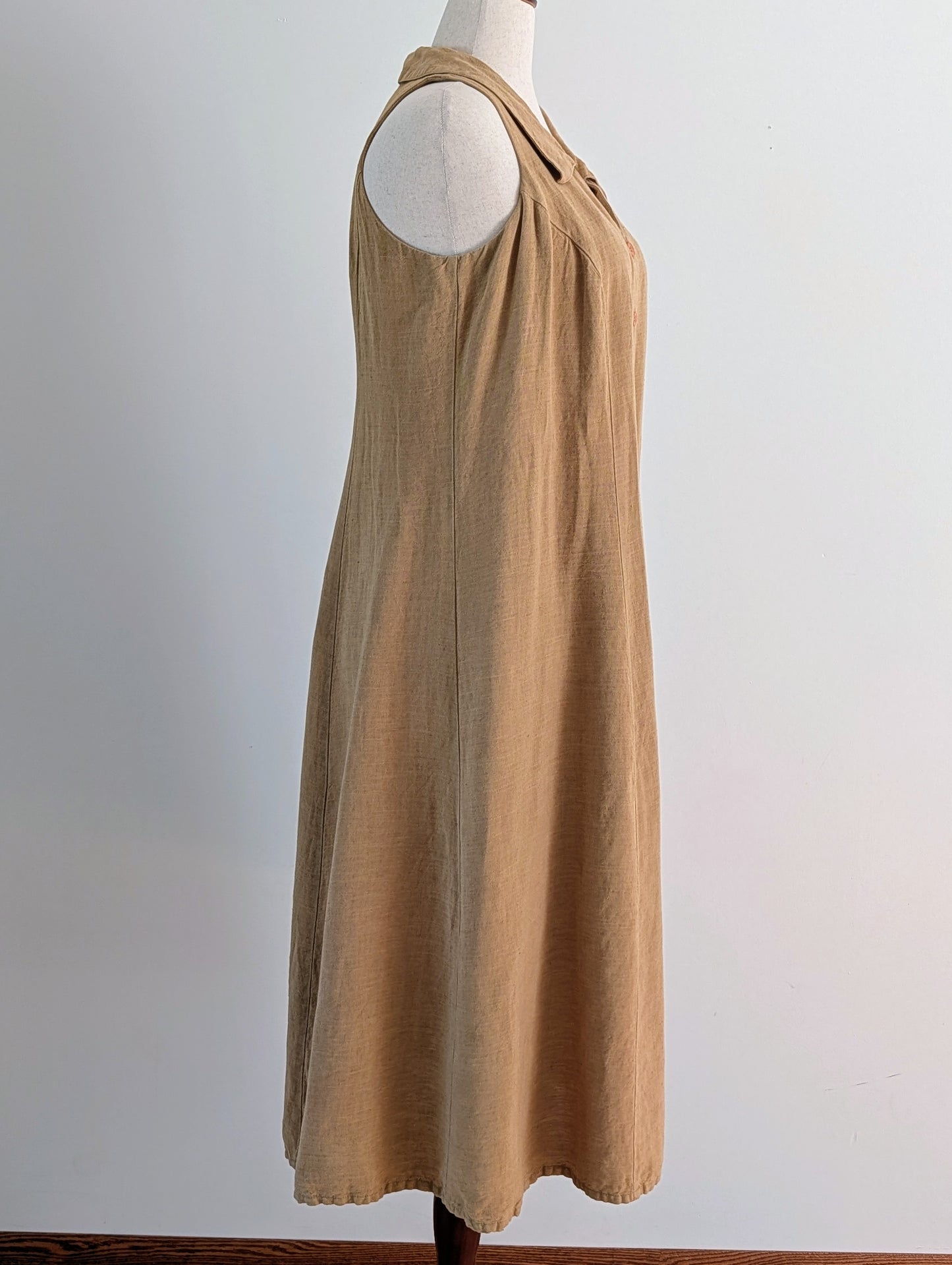 Vintage Lane Bryant Linen Button-Front Midi Dress - 16