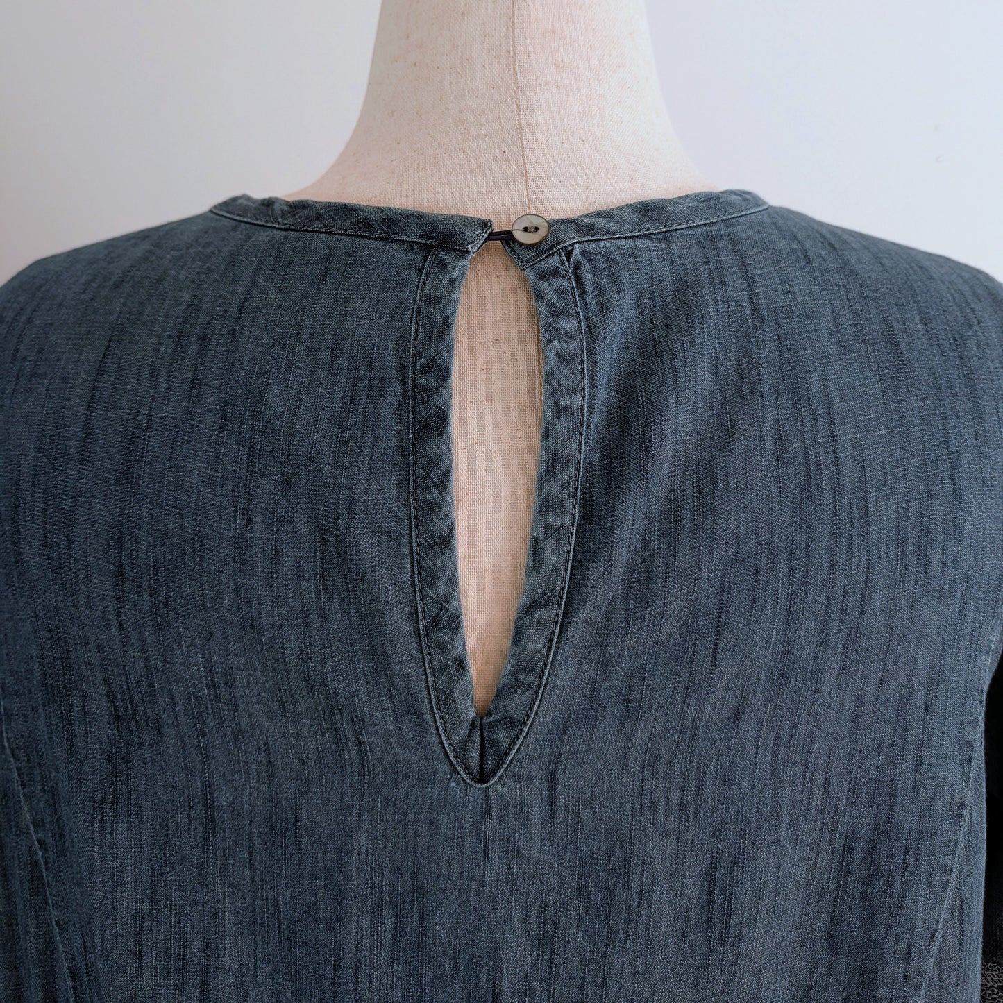 J.Jill Chambray Lace Embroidered Trim Dress - 1X