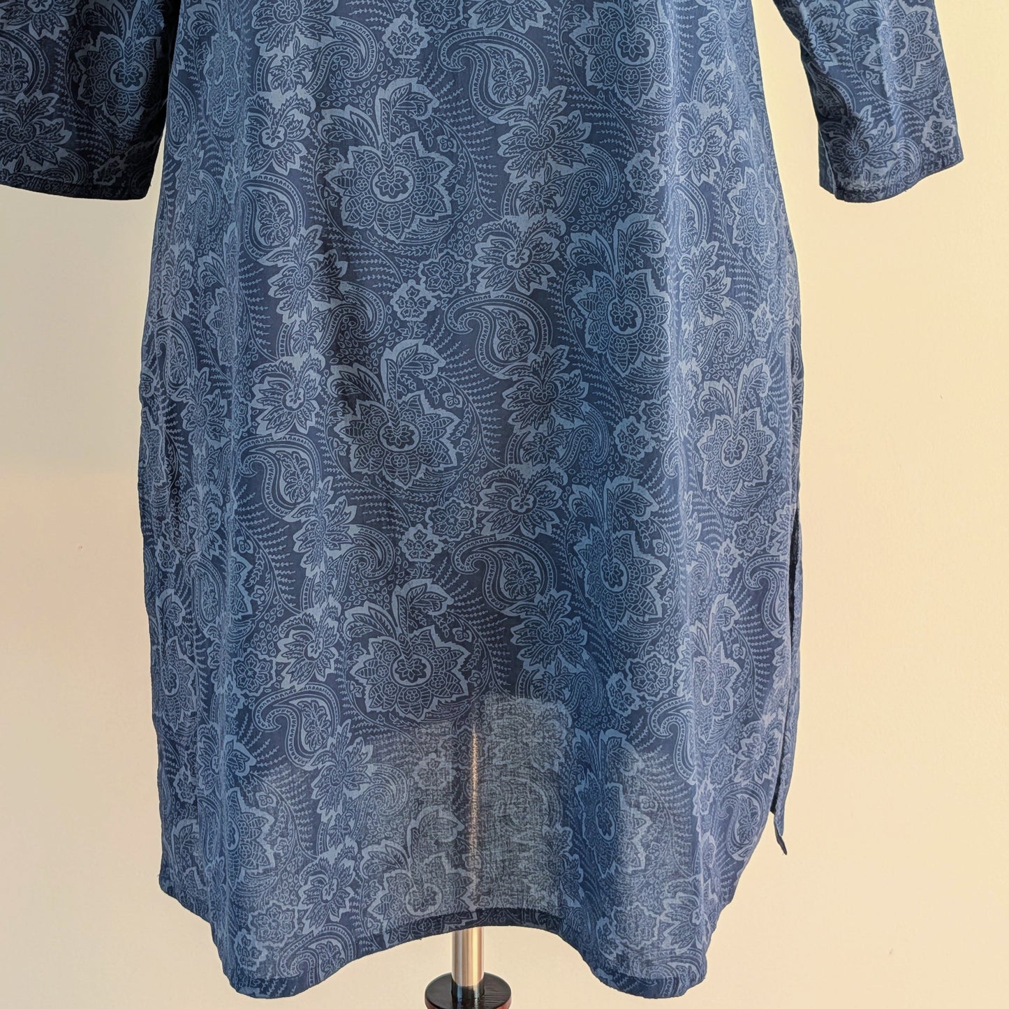 April Cornell Paisley Embroidered Cotton Tunic Dress – XL