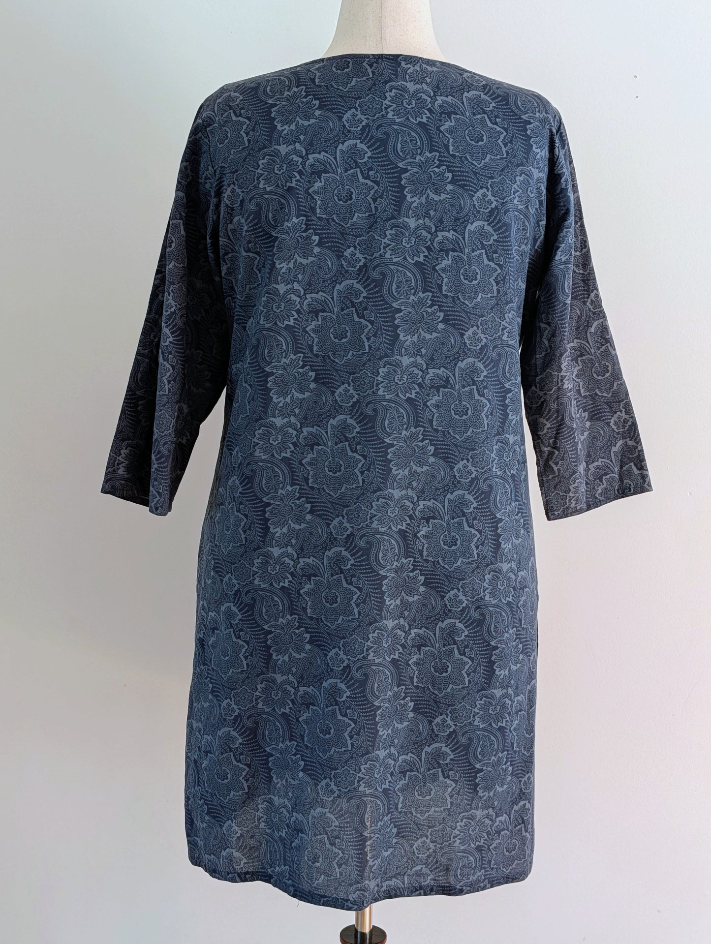 April Cornell Paisley Embroidered Cotton Tunic Dress – XL