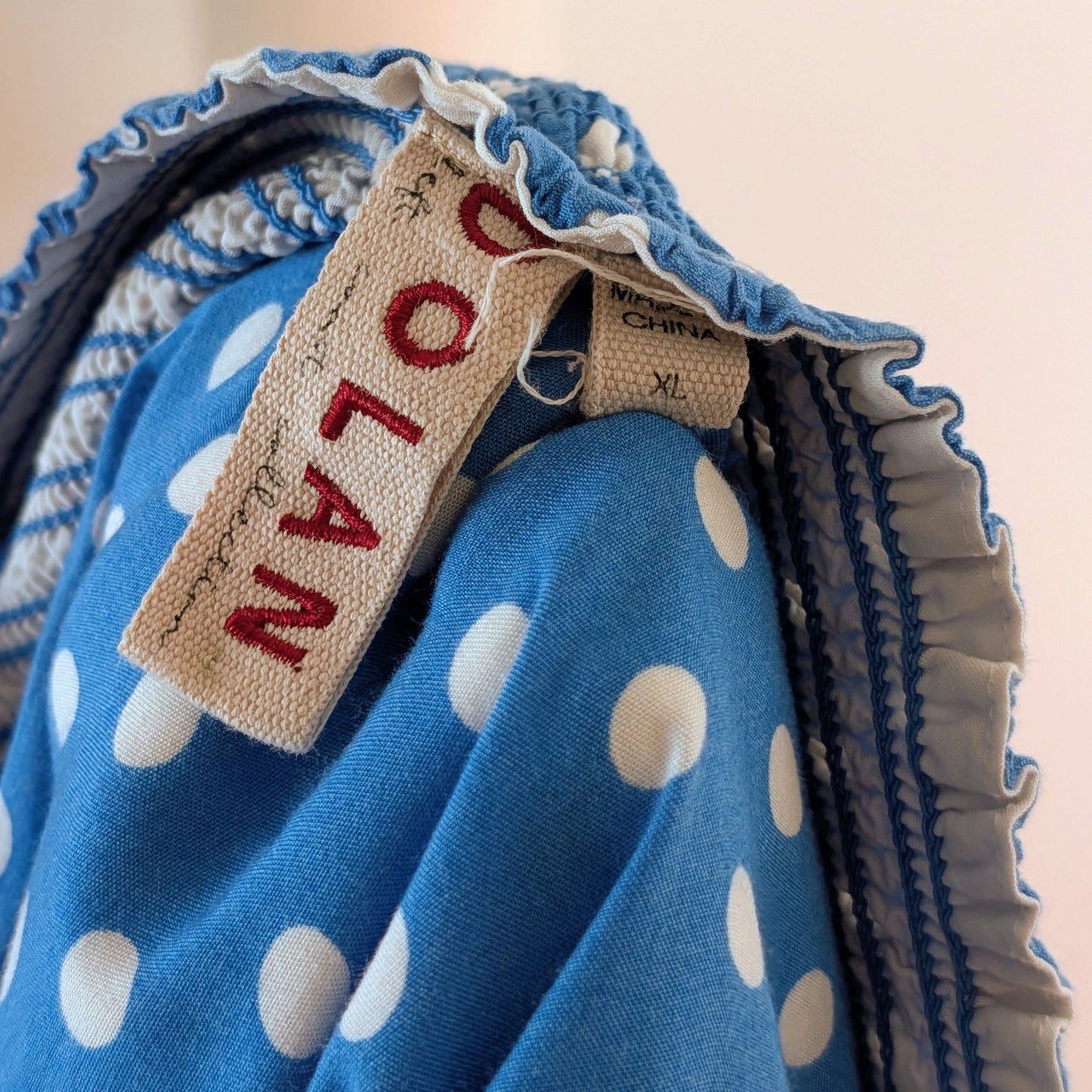 Anthropologie Dolan Polka Dot Smocked Midi Dress – XL