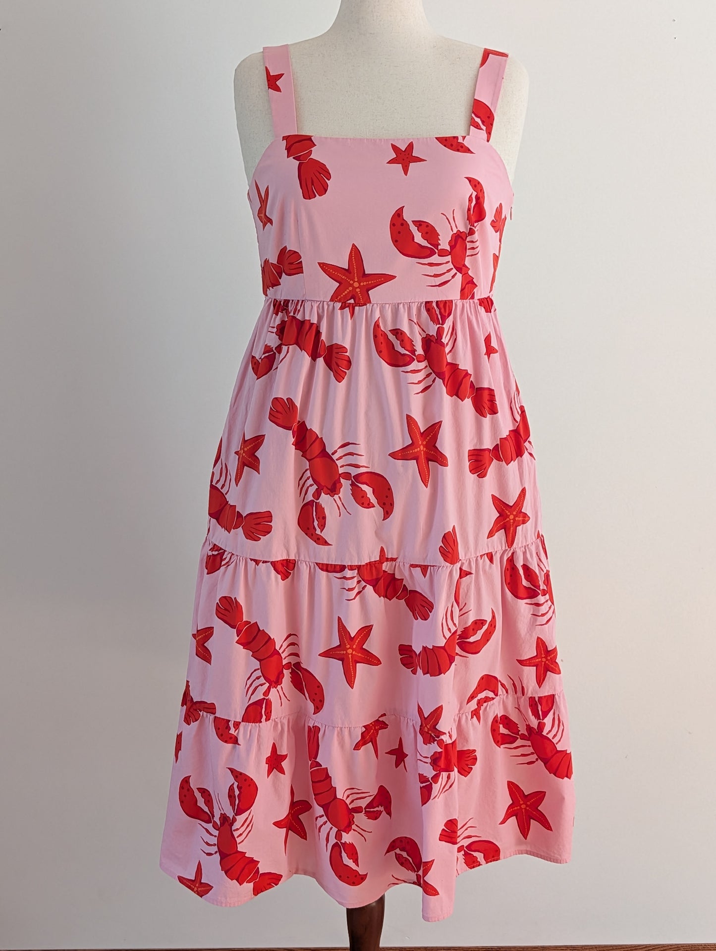 J.Crew Lobster Starfish Tiered Midi Dress – 14