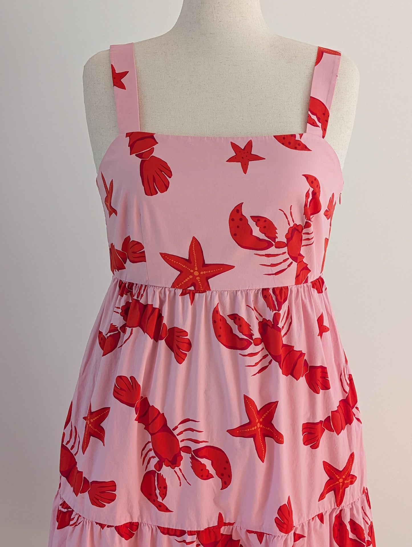 J.Crew Lobster Starfish Tiered Midi Dress – 14