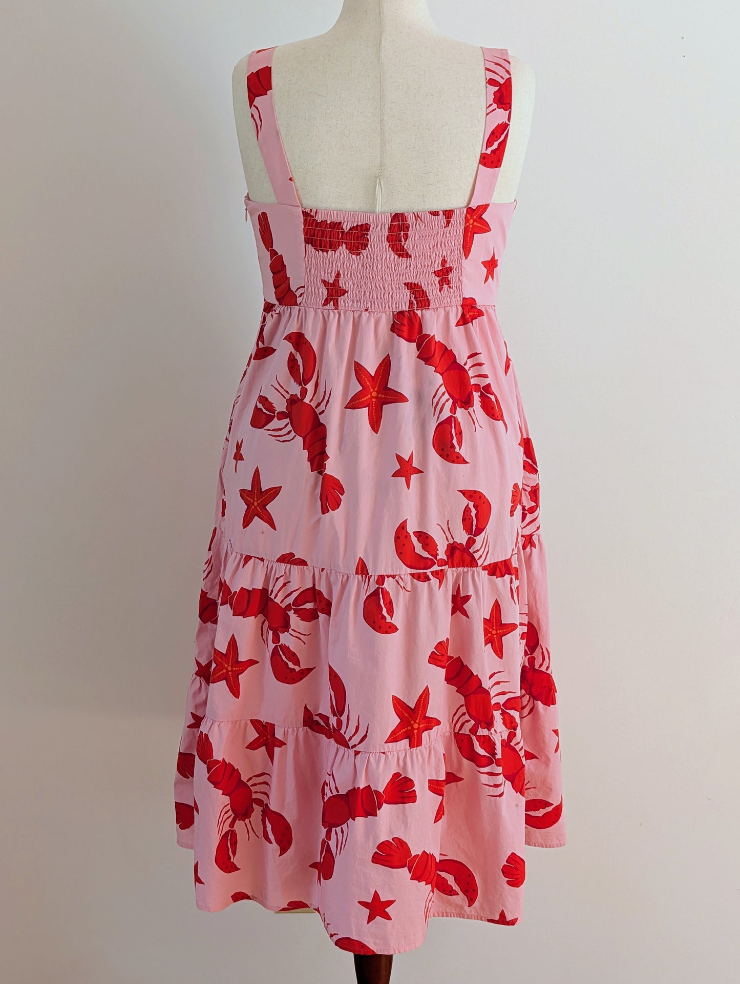 J.Crew Lobster Starfish Tiered Midi Dress – 14