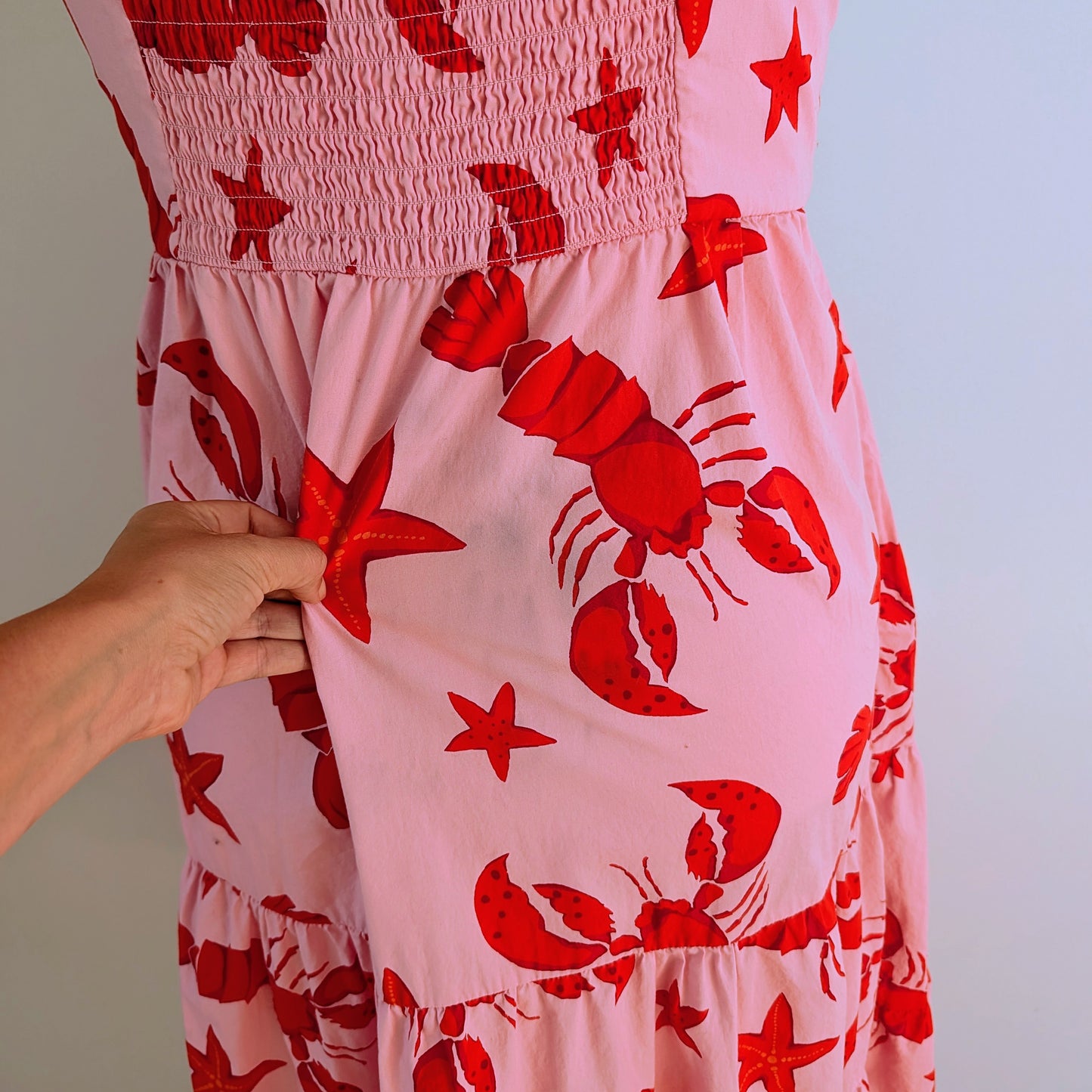 J.Crew Lobster Starfish Tiered Midi Dress – 14