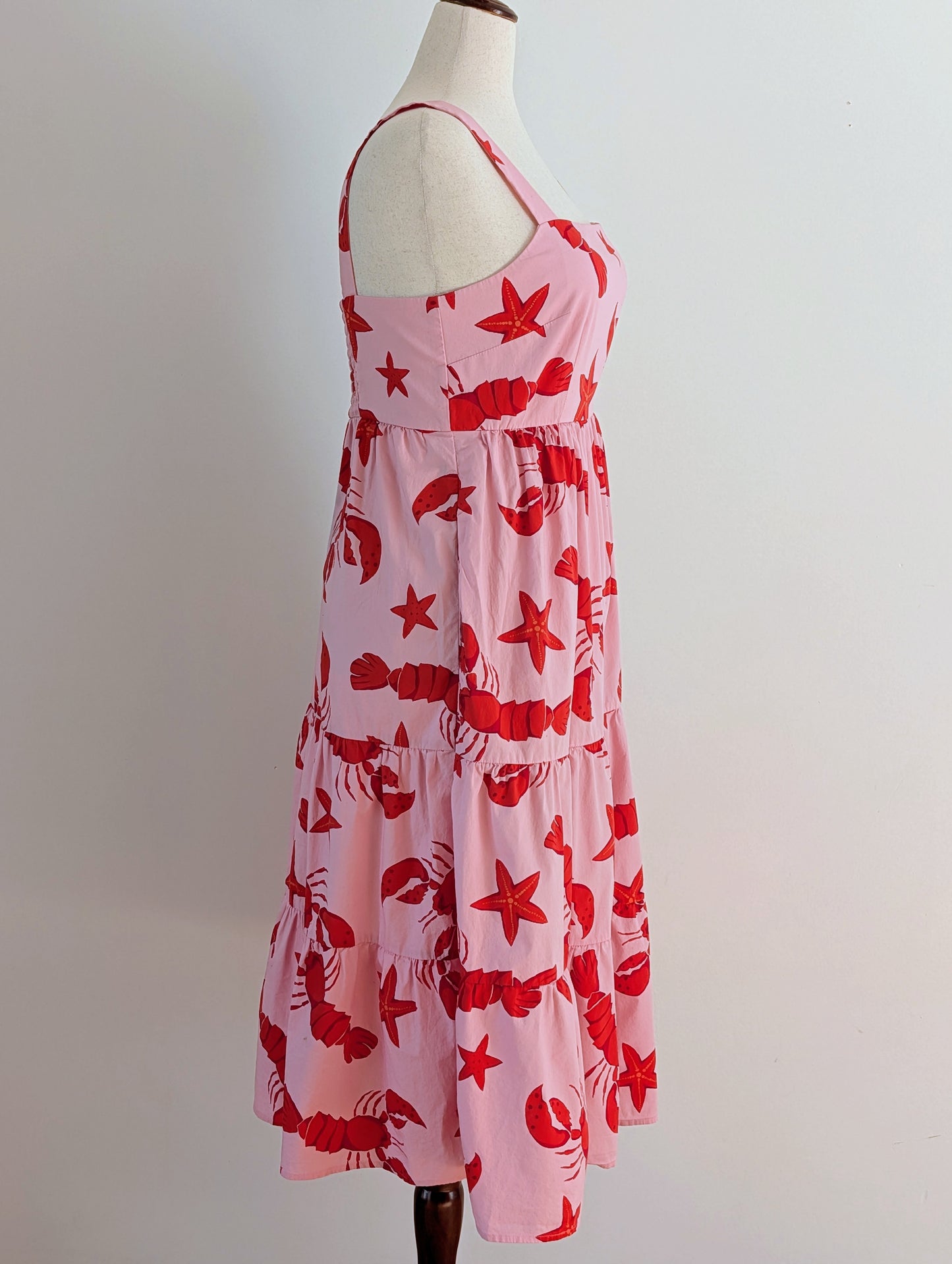 J.Crew Lobster Starfish Tiered Midi Dress – 14