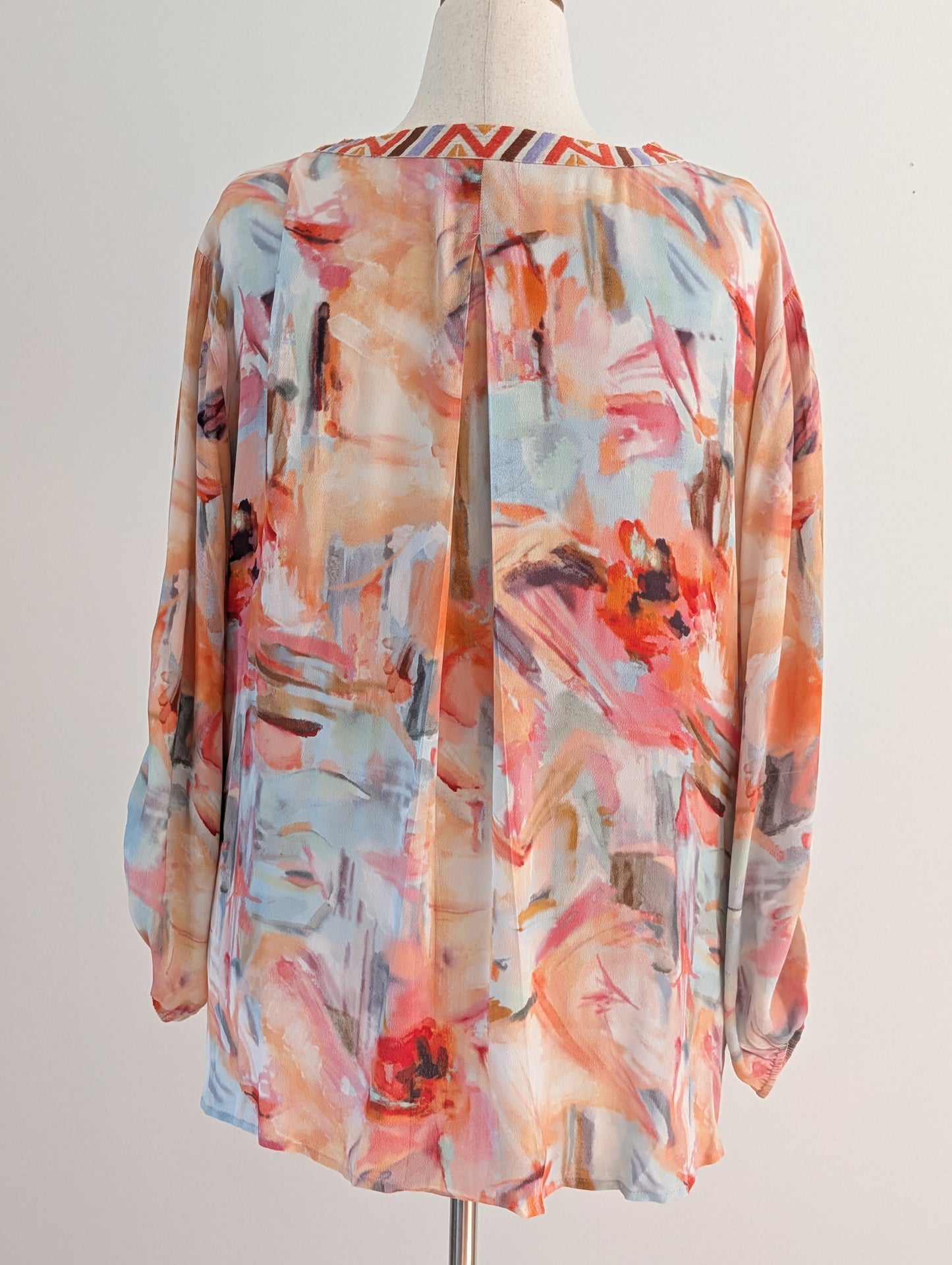 John Mark Embroidered Floral Boho Tunic – XL