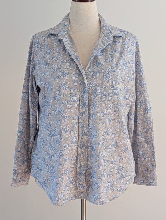 Grayson The Hero Blue Floral Cotton Shirt – XL