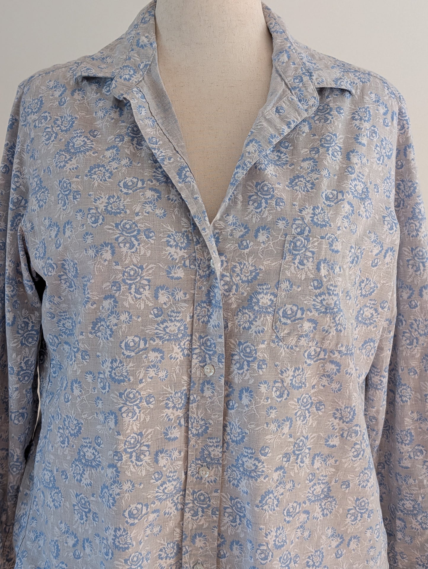 Grayson The Hero Blue Floral Cotton Shirt – XL